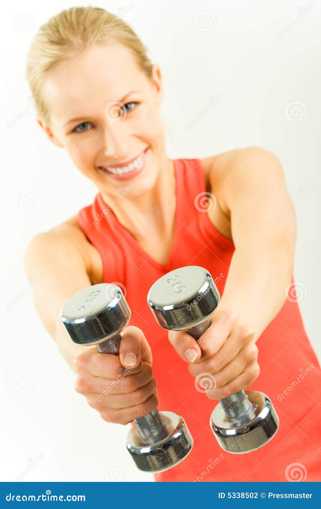Barbells in hands stock photo. Image of finger, metal 5338502