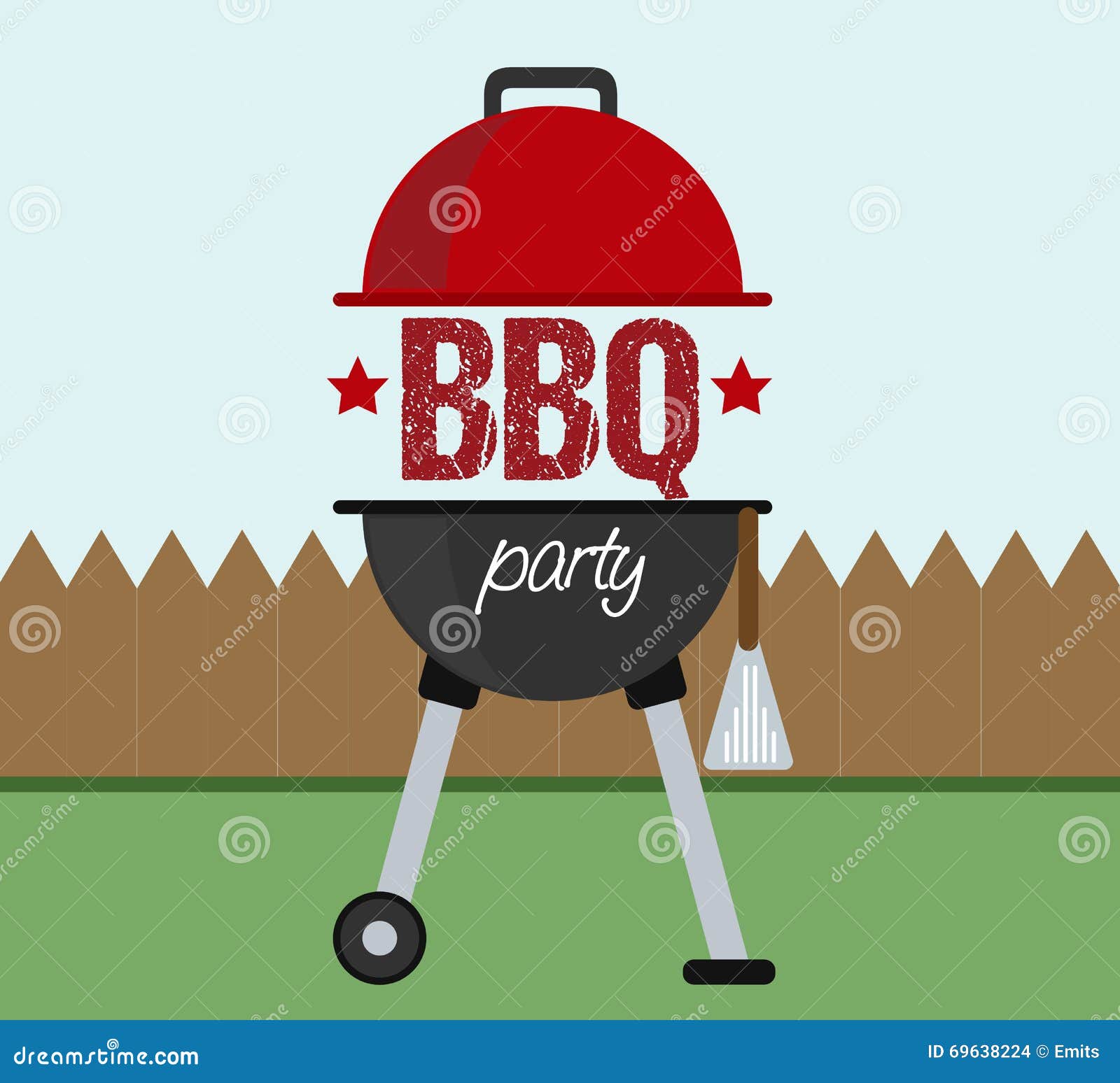 barbeque bbq party invitation concept
