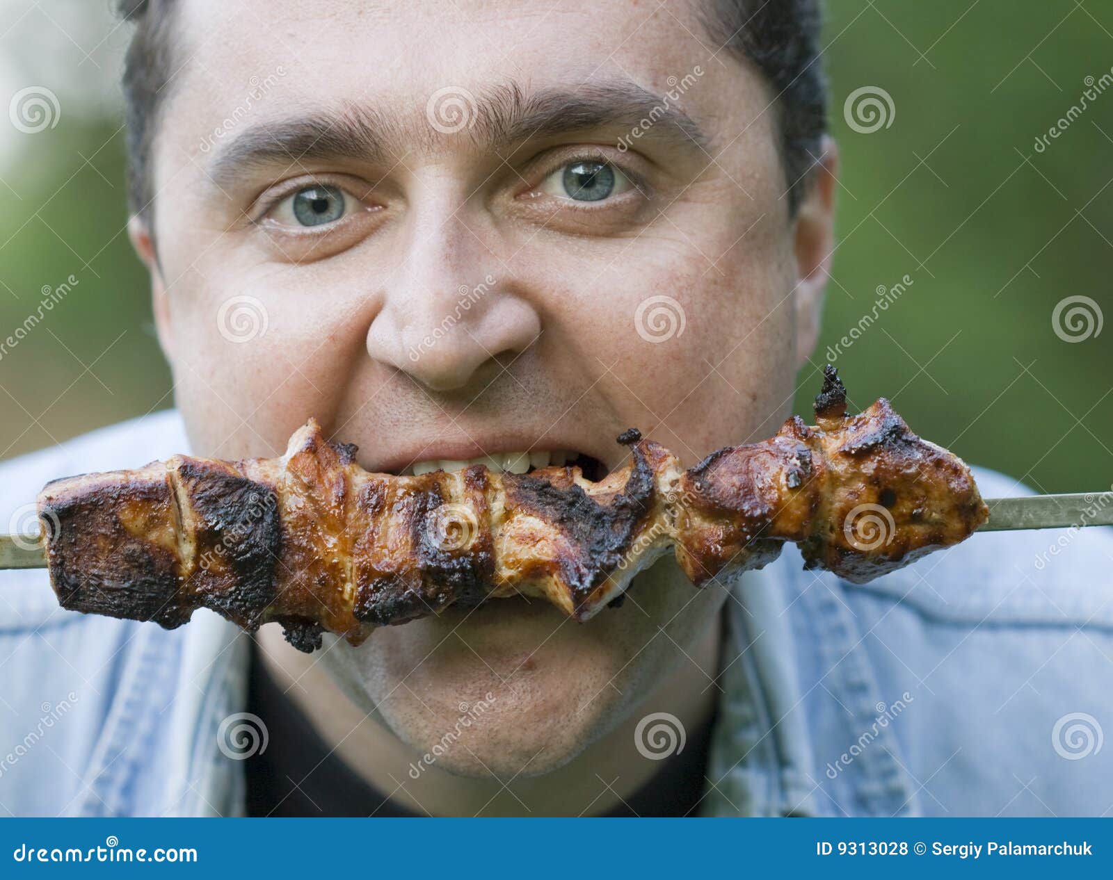 Barbeque man stock photo. Image of sizzling, grilled, restaurant 9313028