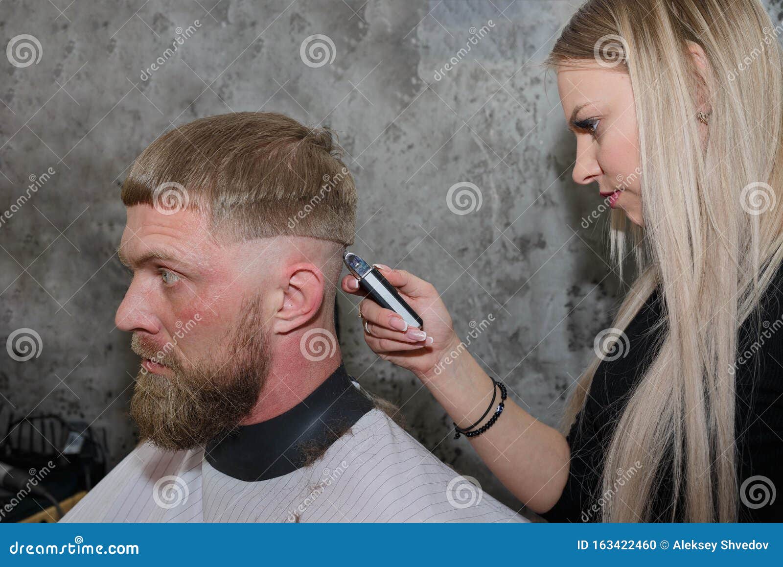 machine cutting hair style