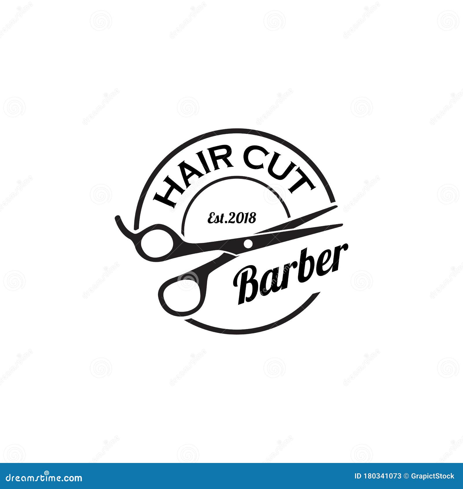 Barber Logo Design Barbershop Salon Stock Vector - Illustration of barber,  blade: 180341073