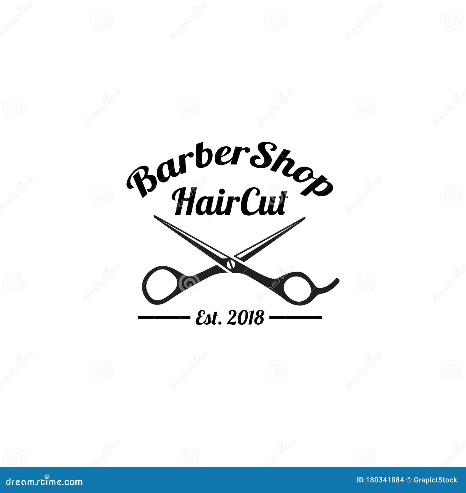 Barber Logo Design Barbershop Salon Stock Vector - Illustration of ...