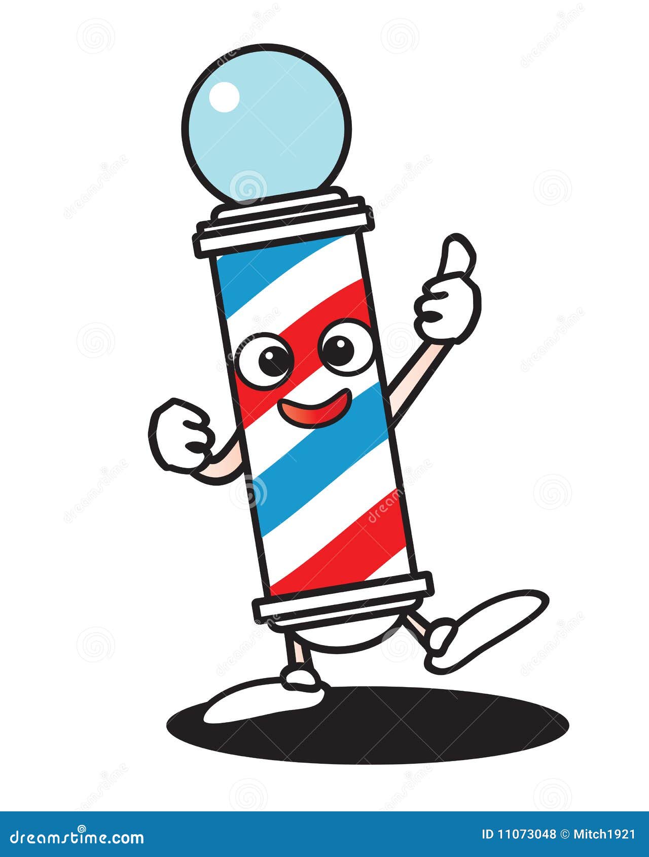 barber pole cartoon