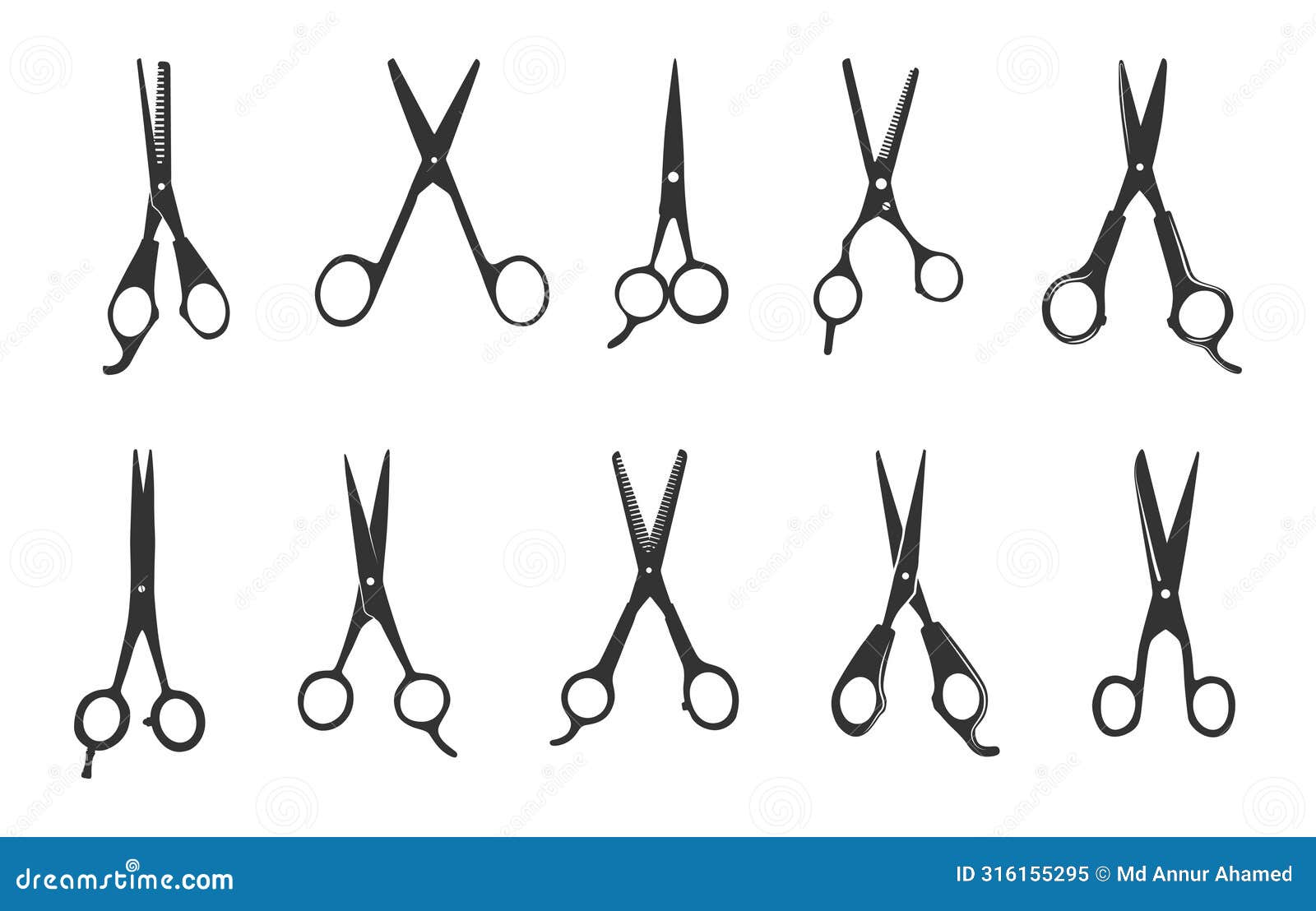 barber scissors silhouette, scissors silhouette, hair scissors silhouette