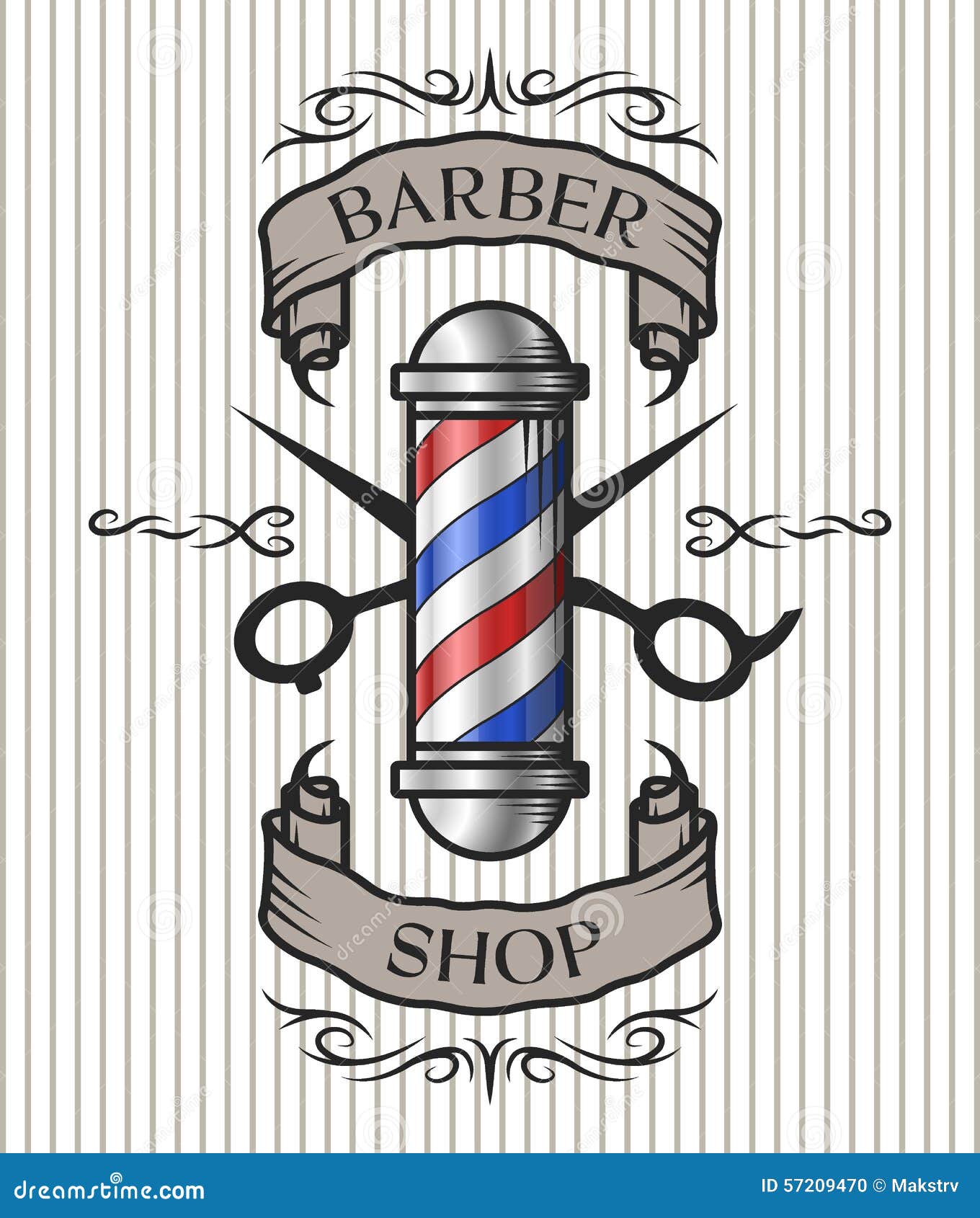 barber shop emblem