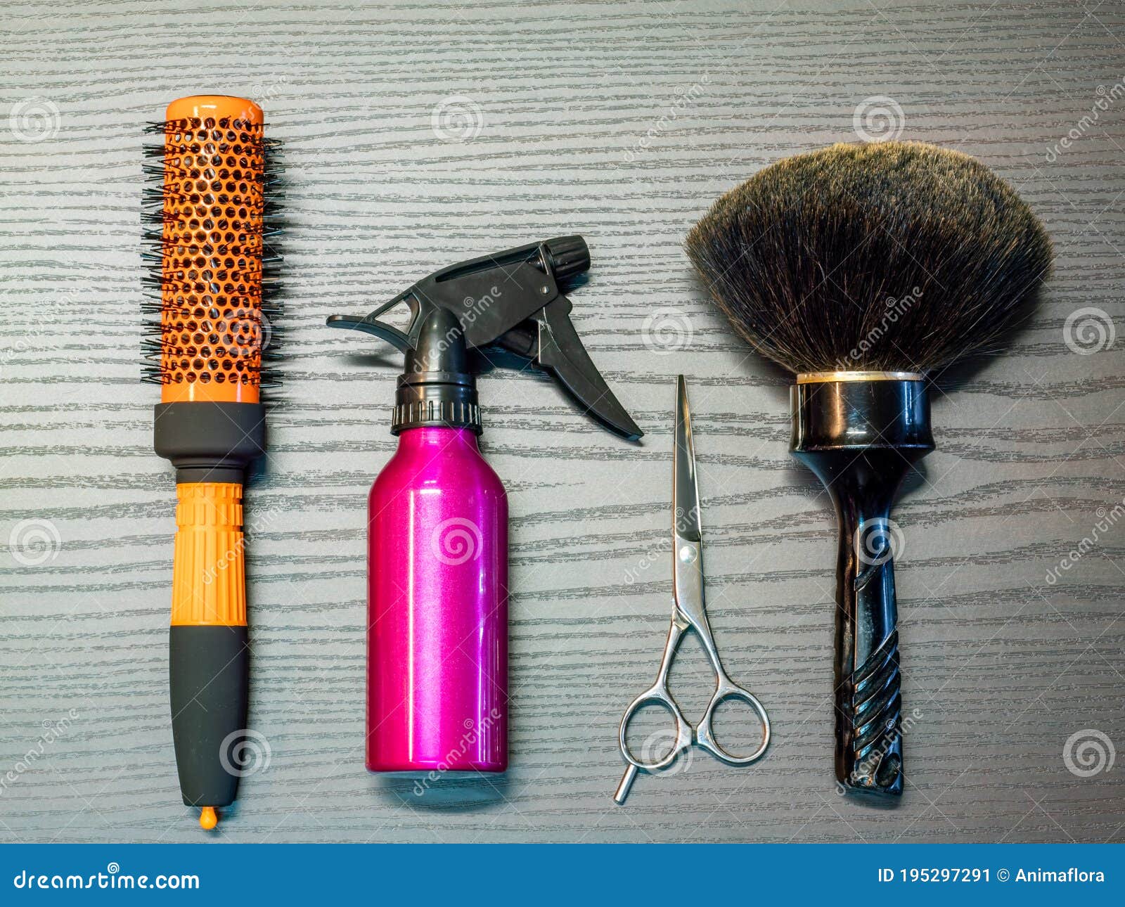 Barber Tools on a Wood Background Stock Image Image of newspaper