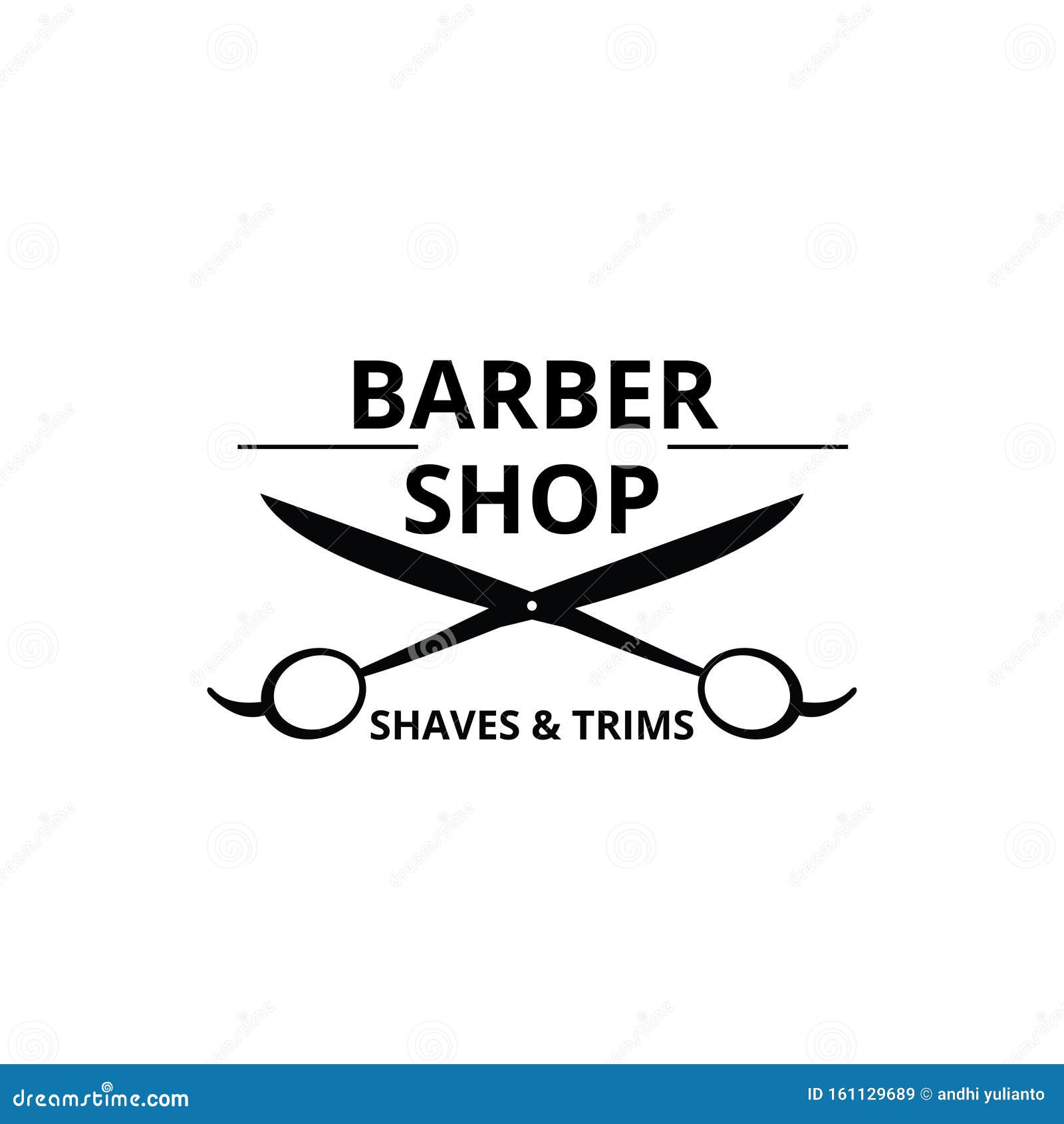 Barbershop Hair, Mustache And Beard Trims And Shave Vector Logo Design ...
