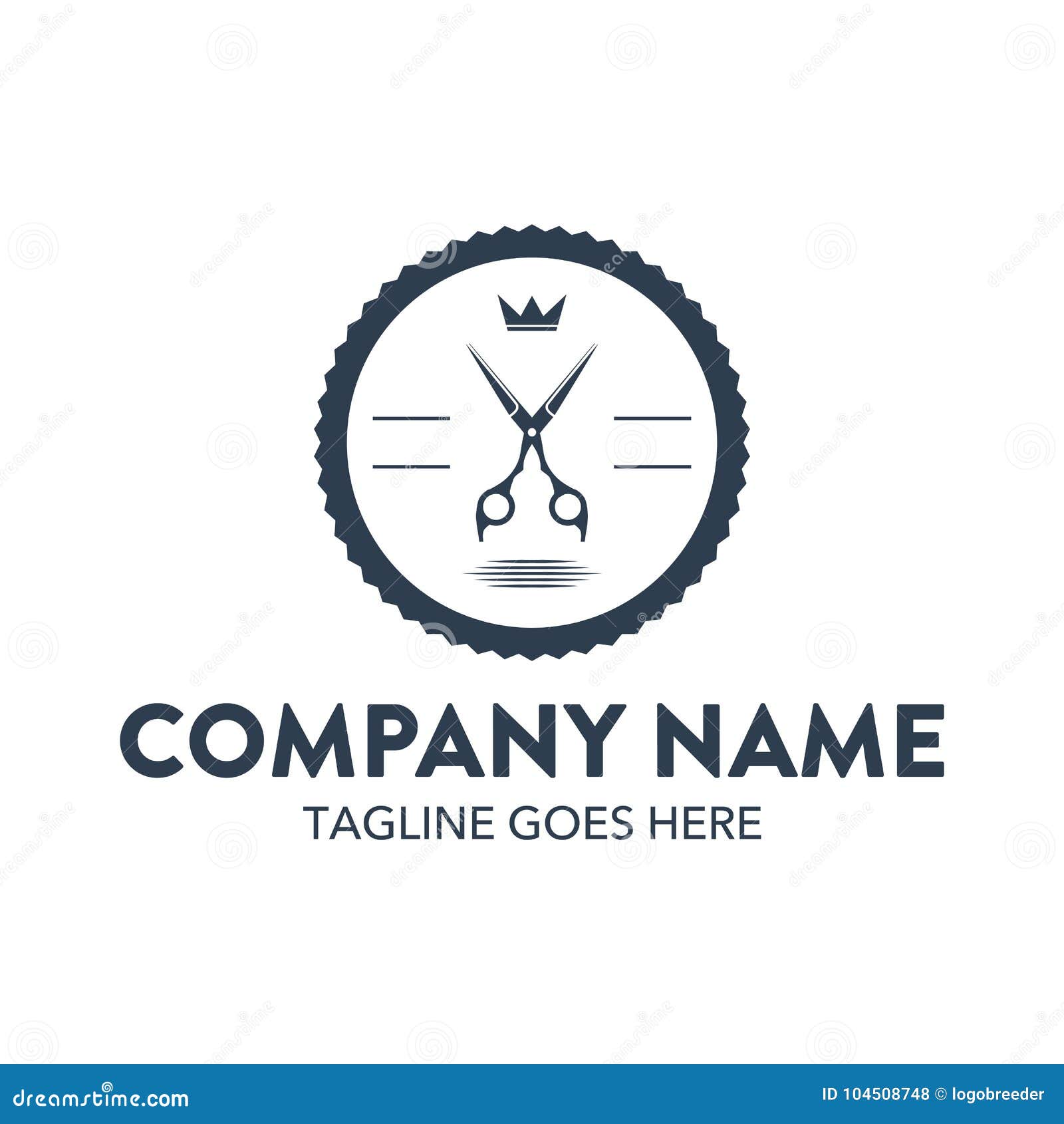 Barbershop Logo Template Vector Editable Stock Vector