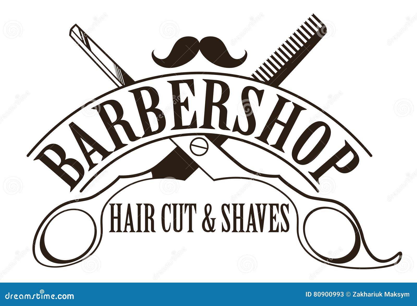 Barbershop Logo Stock Vector. Illustration Of Retro, Icon - 80900993