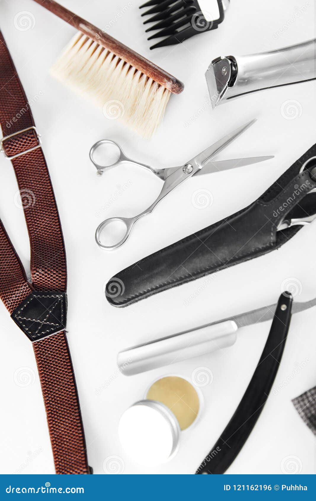 Barbershop Tools Barber Supplies And Equipment Stock Photo