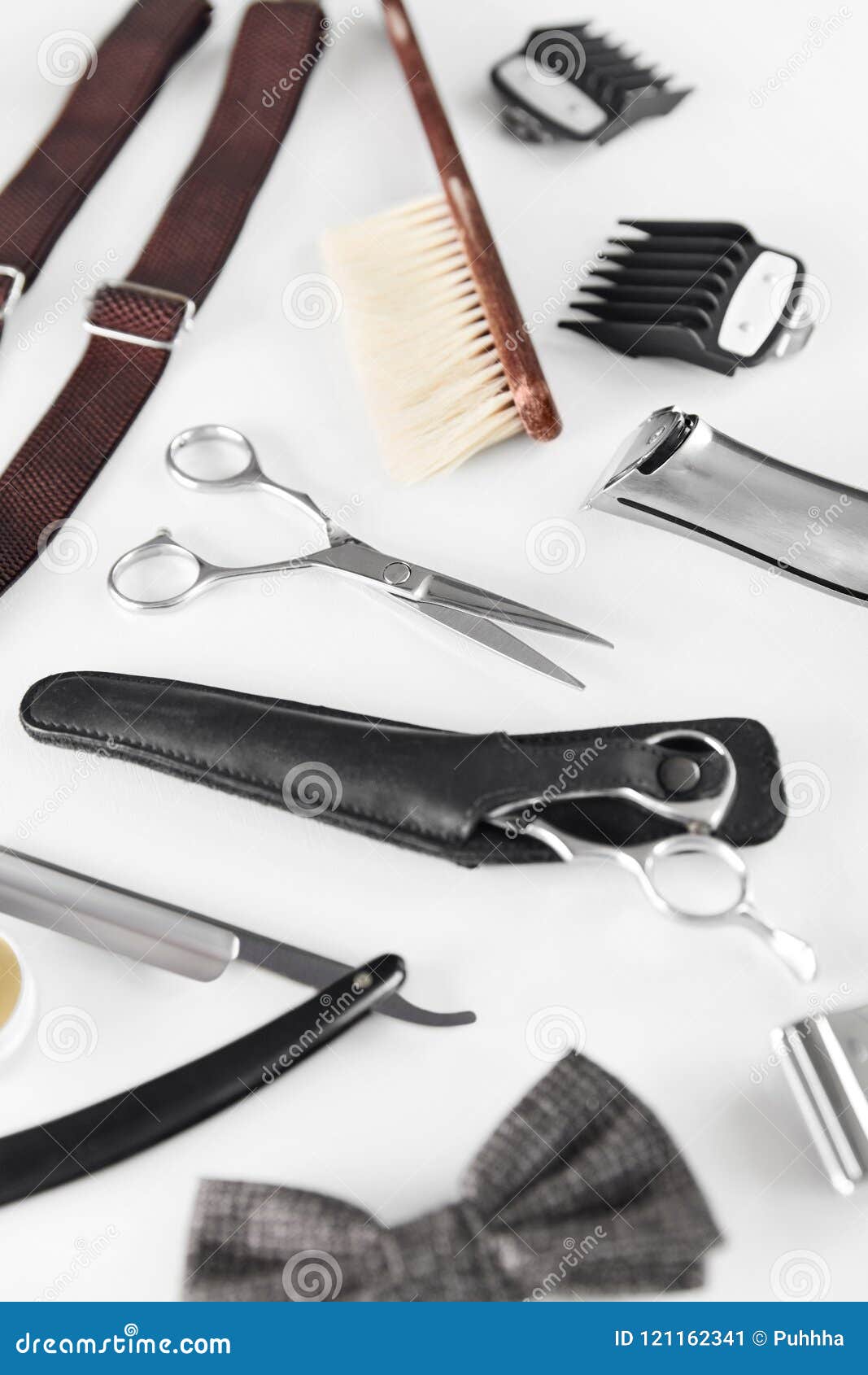 Barbershop Tools Barber Supplies And Equipment Stock Image