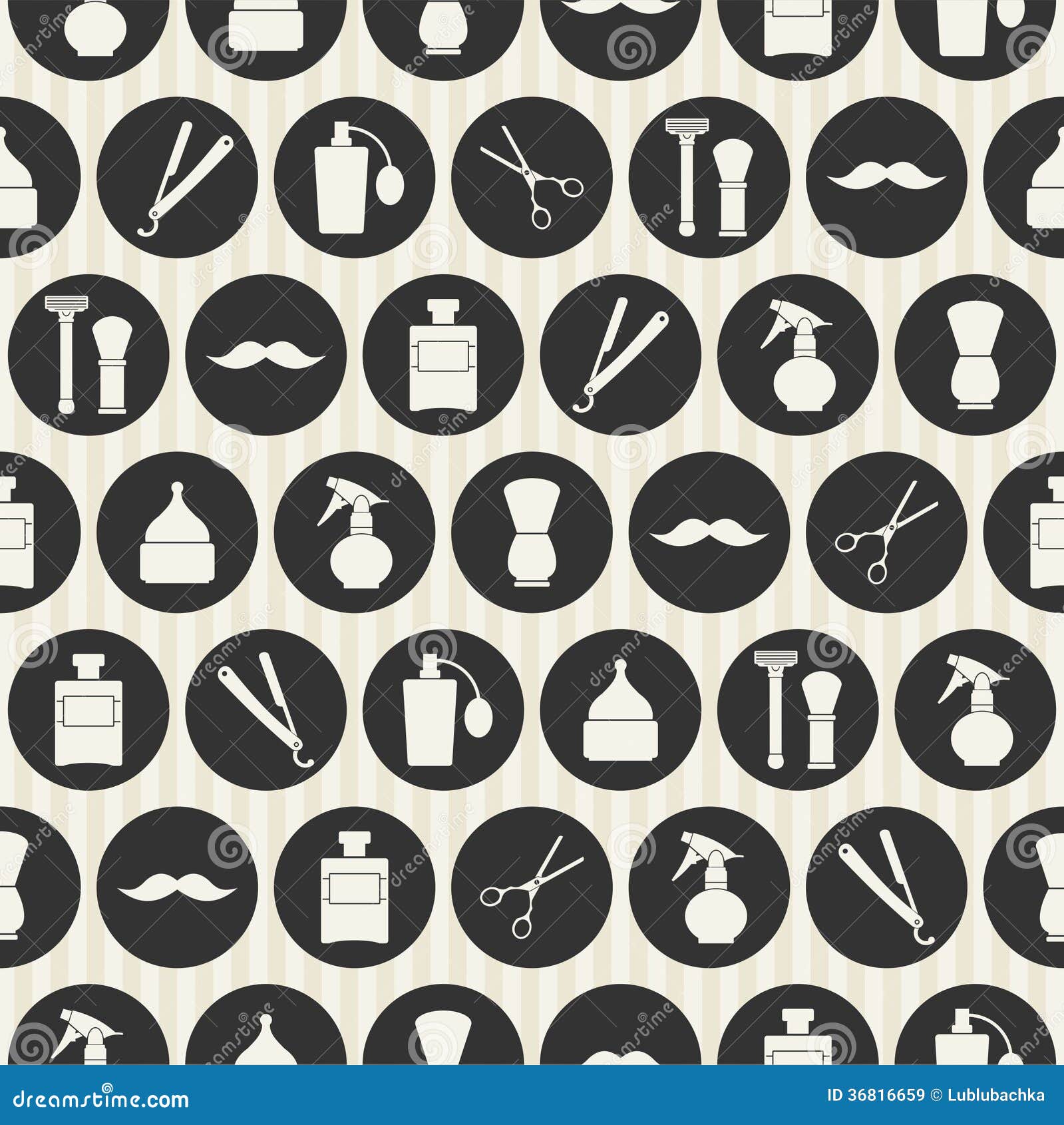 Vintage Black Dot Pattern Stock Illustration Illustration