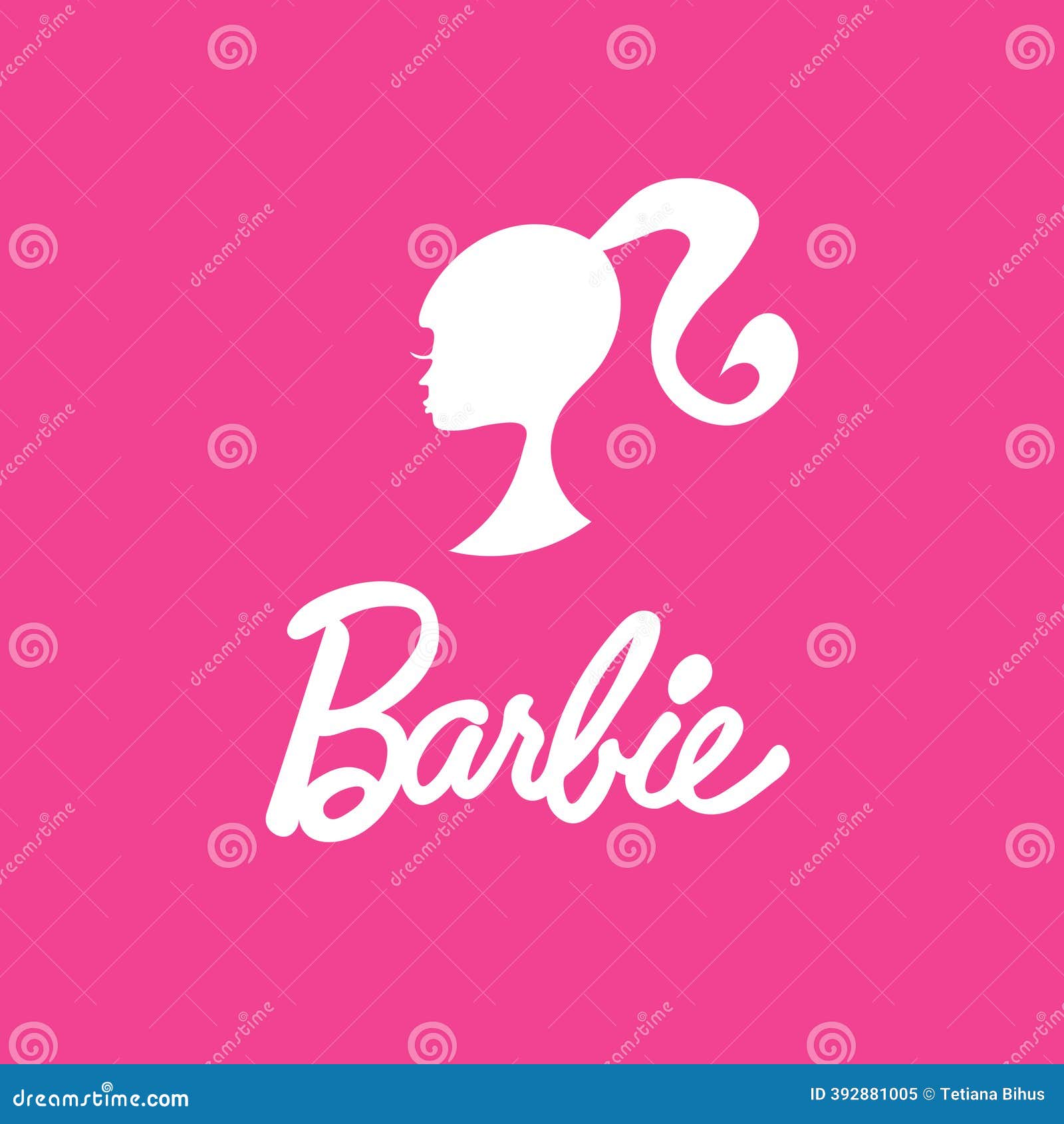 Barbie Logo Illustrations \u0026 Vectors, image size:1600x1690