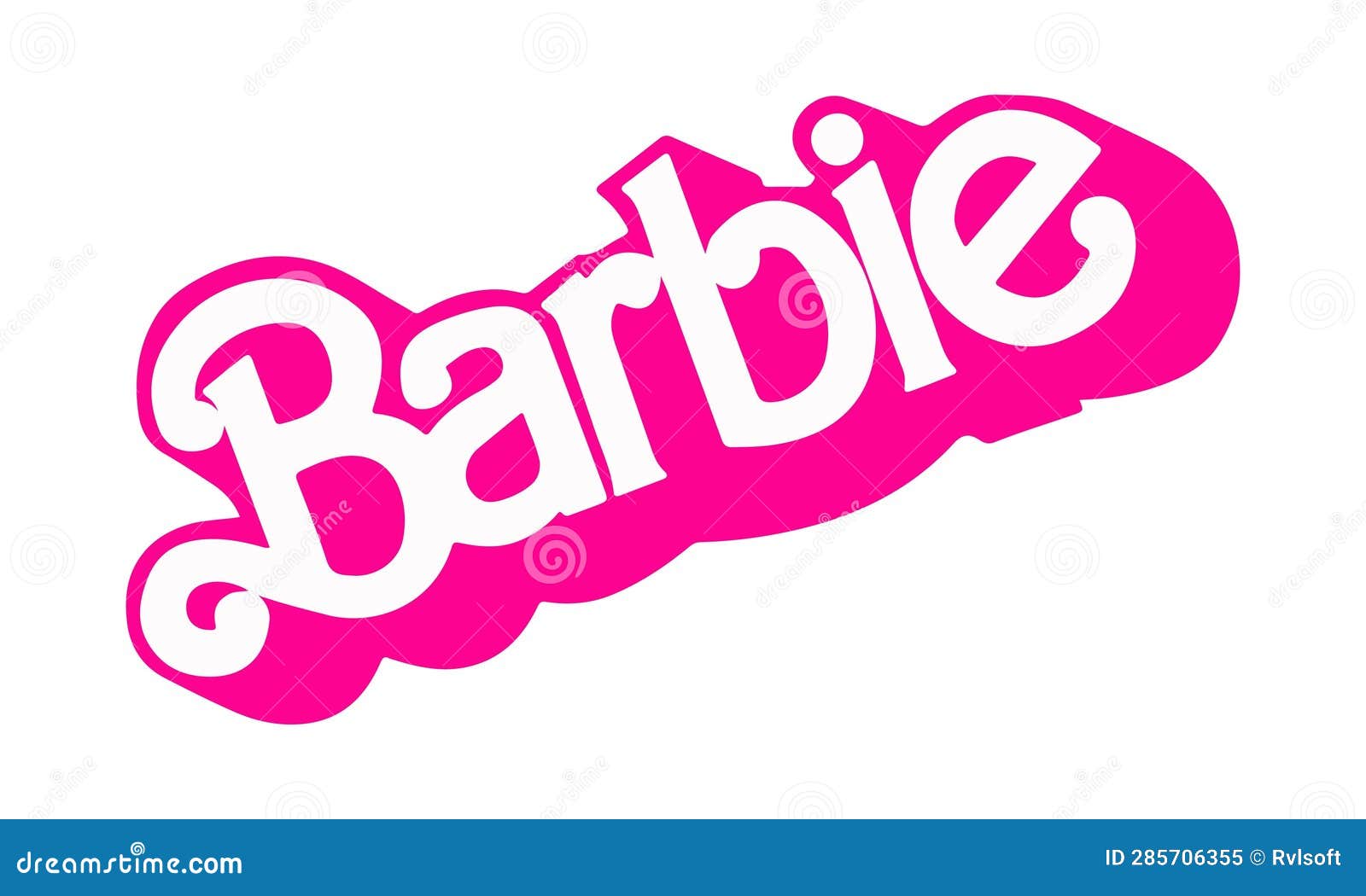 Barbie Movie Logo on White Background, Vector Illustration. Barbie is a ...