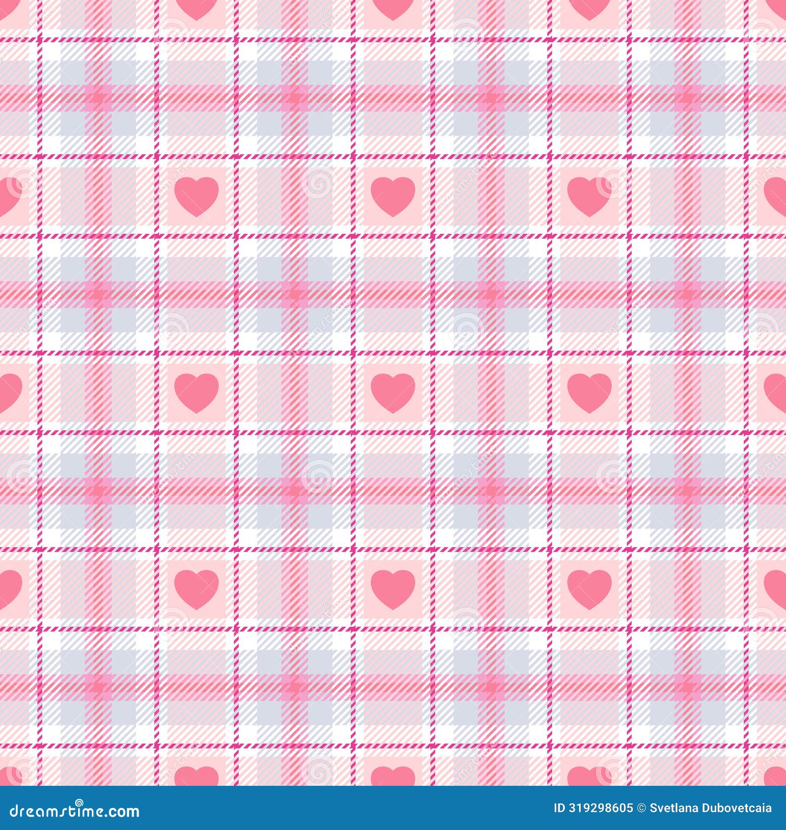barbie seamless pattern. repeating plaid heart pink color. check tartan  prints. repeated scottish flannel. madras fabric