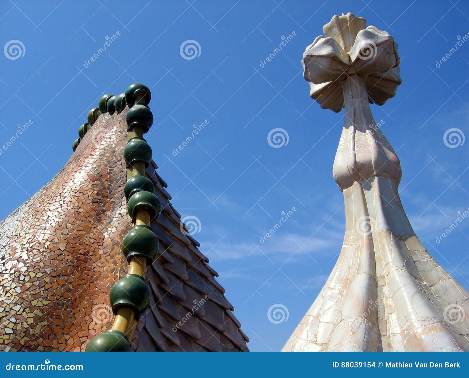Barcelona Architecture on a Clear Sunny Day Stock Photo Image of
