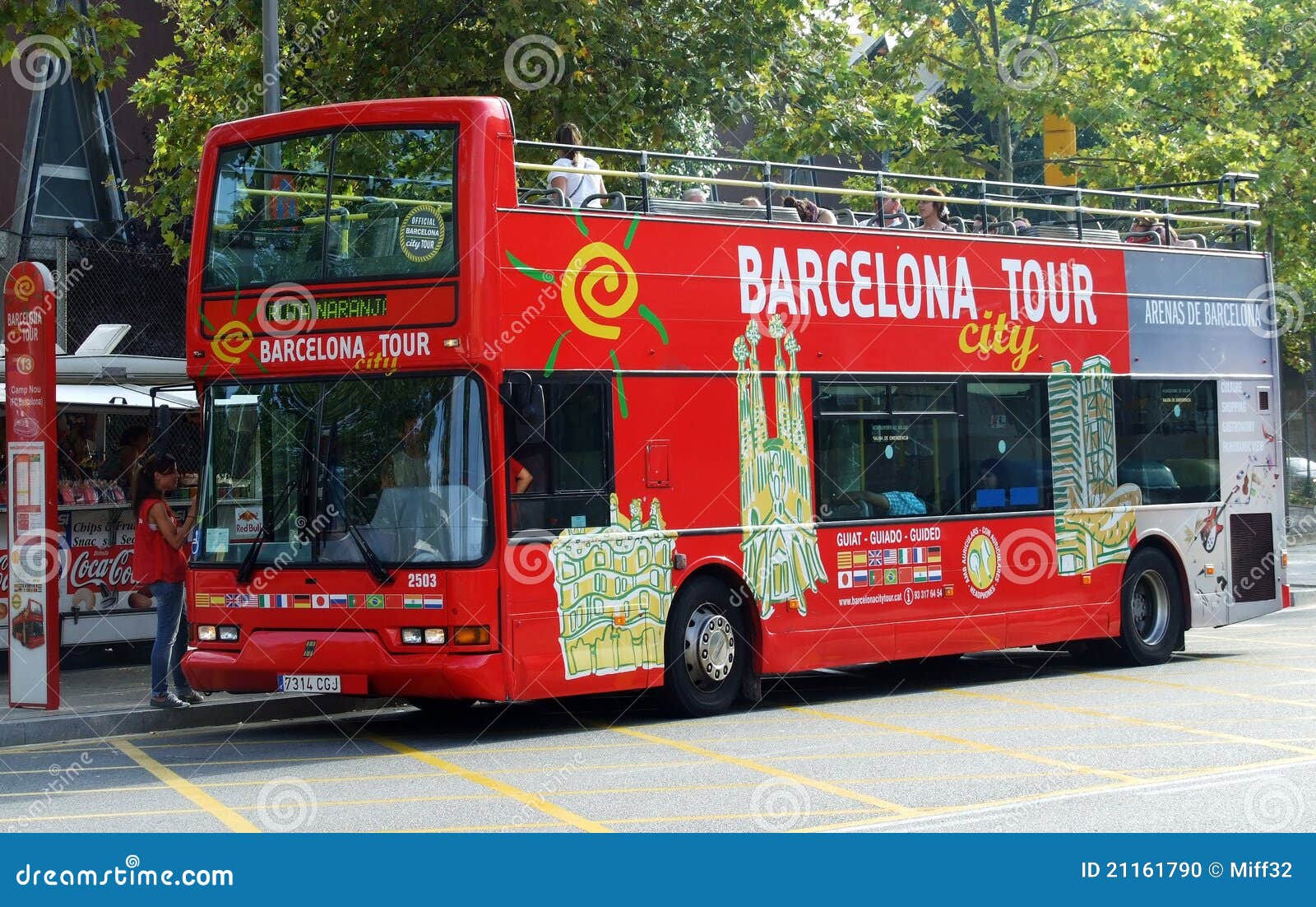 Barcelona City Tour Bus editorial image. Image of travel 21161790