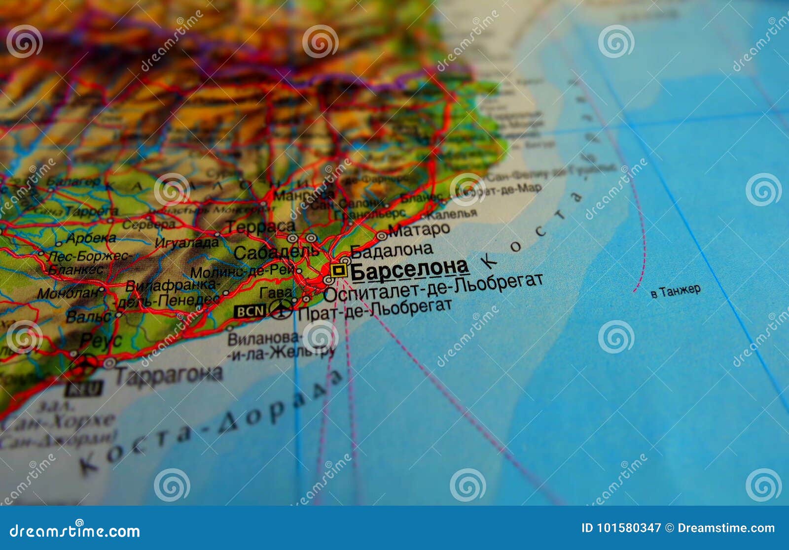 Barcelona Karte Stockbild Bild Von Tour Karten Spanien