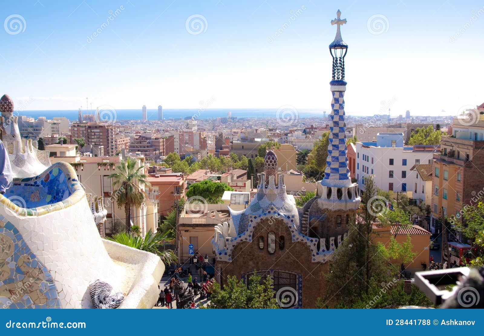 Barcelona landscape view stock photo. Image of colored - 28441788