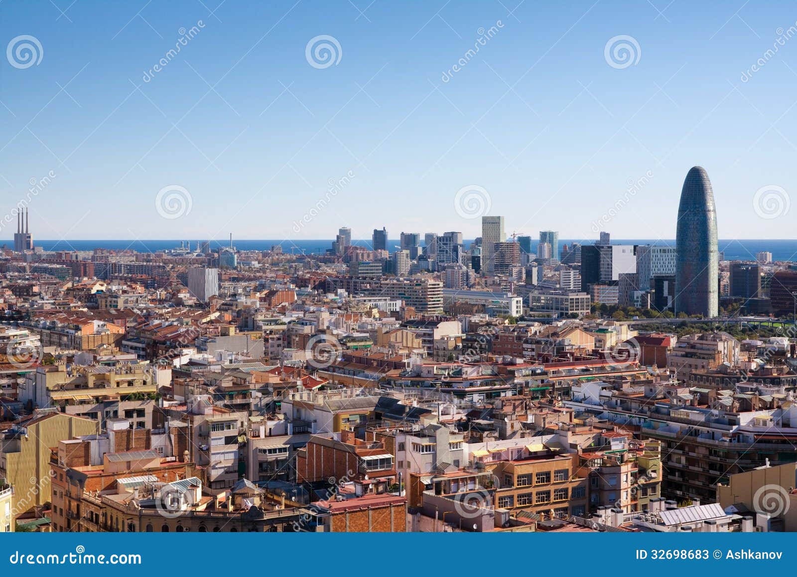 Barcelona Landscape Stock Photos - Image: 32698683