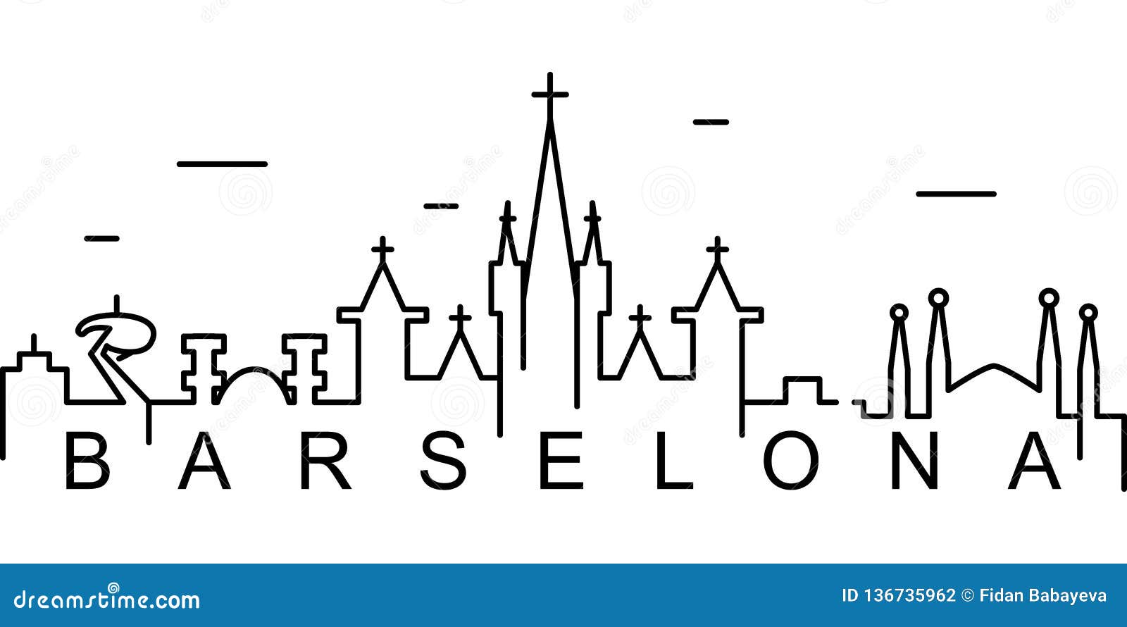 Barcelona Outline Icon Can Be Used For Web Logo Mobile App Ui Ux Stock Vector Illustration Of Background Europe 136735962