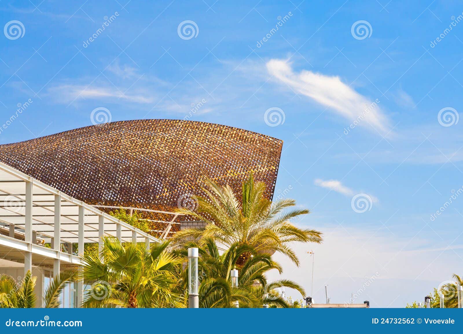 Barcelona S Golden Fish Sculpture Editorial Photography Image of