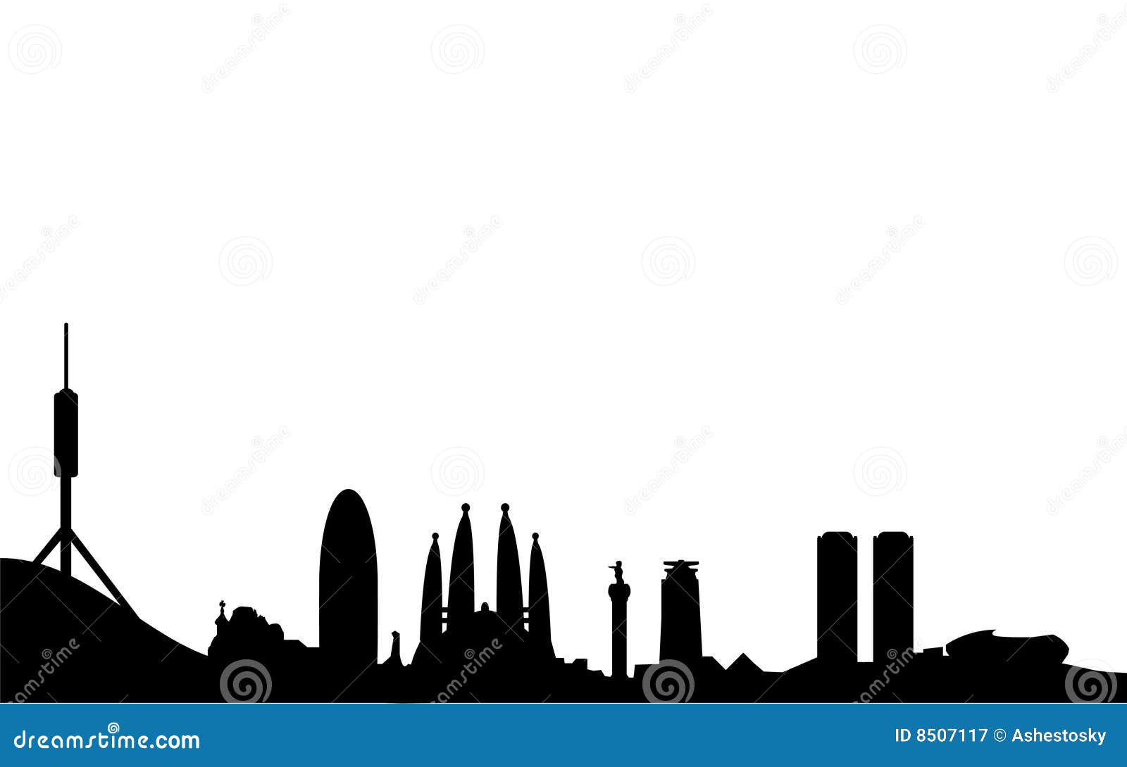 barcelona skyline silhouette