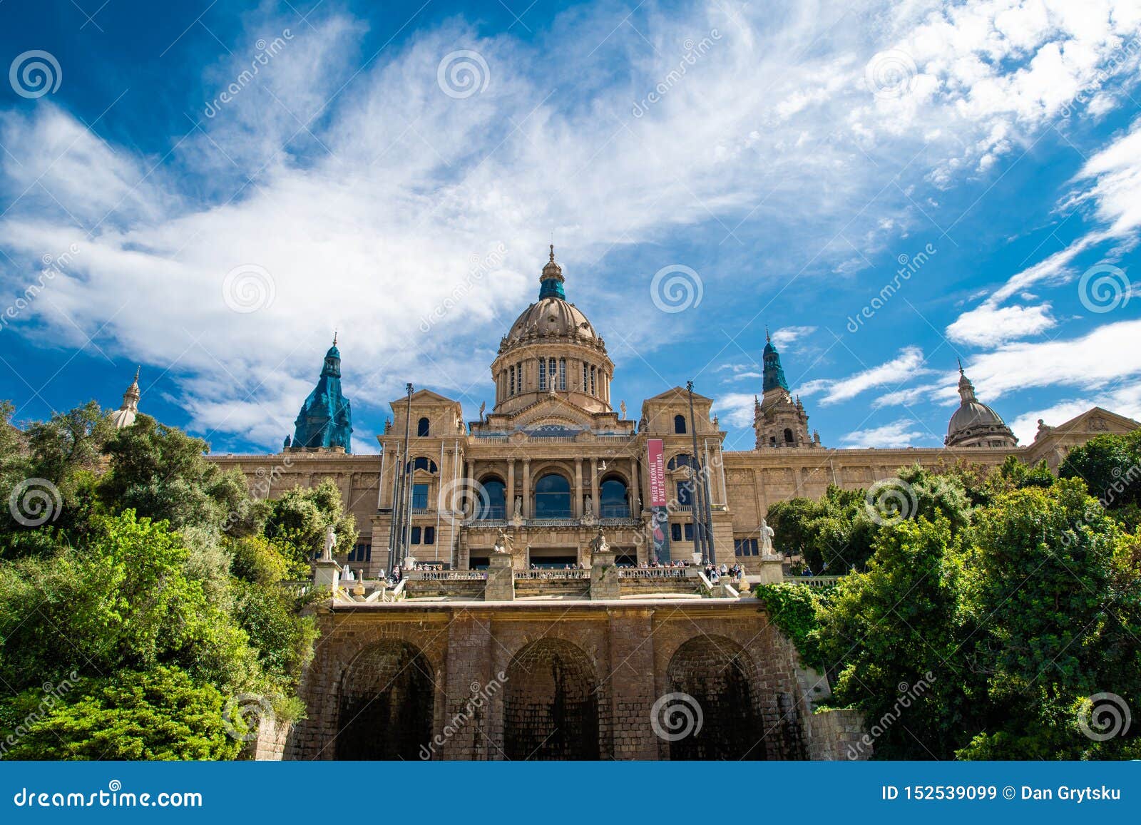 barcelona, spain - april, 2019: national art museum in barcelona, spain