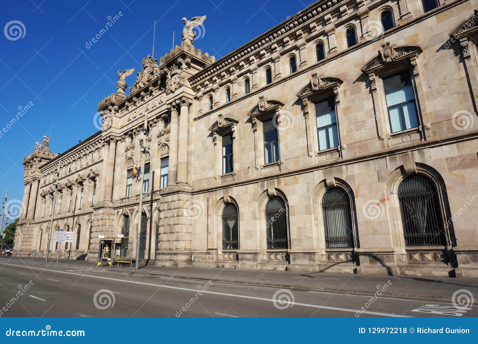 Barcelona Spain Customs Building Stock Photo - Image of building, spain ...