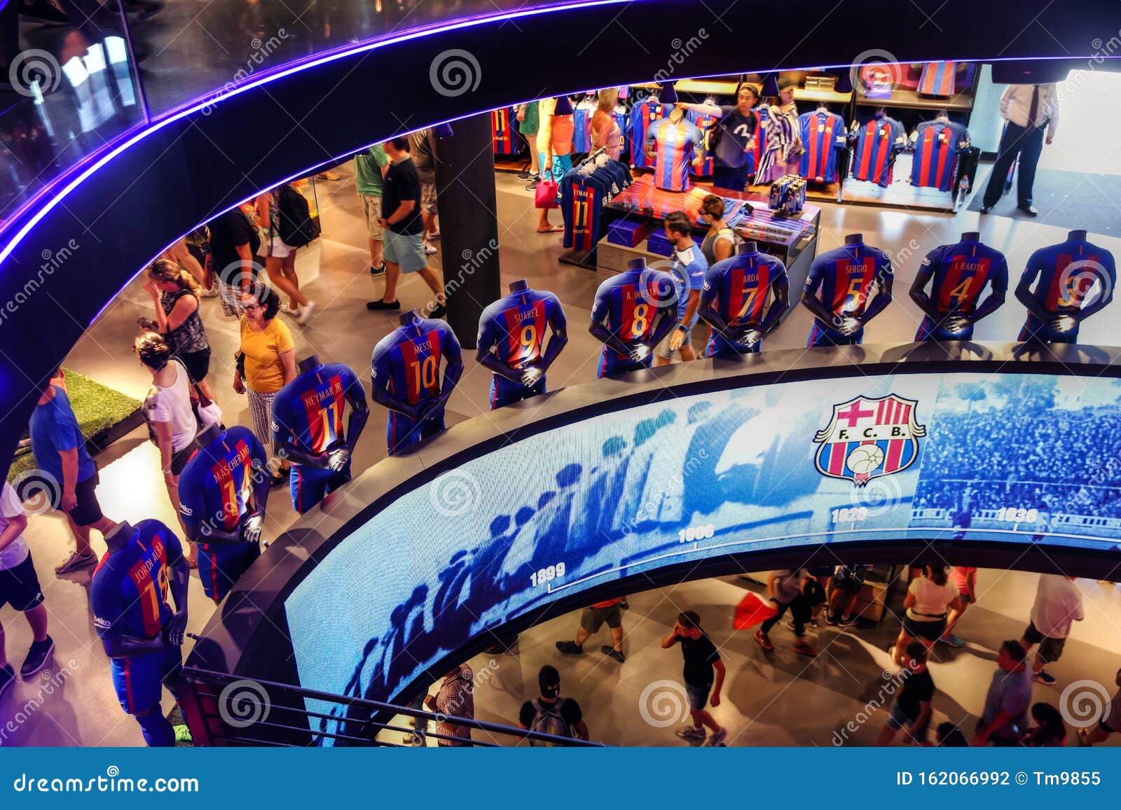 Barcelona, Spain July 5, 2019: Views of the Souvenir Shop at Camp Nou Stadium in Barcelona Editorial Photography - Image of installation, mediterranean: 162066992