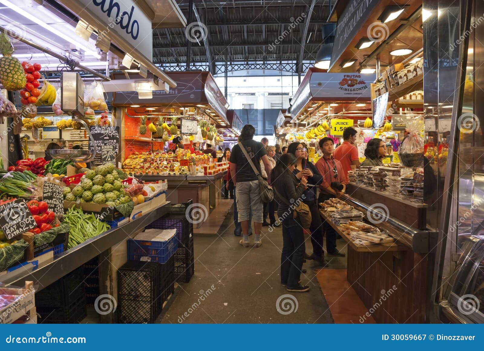 Market La Boqueria In Barcelona, Spain Editorial ...