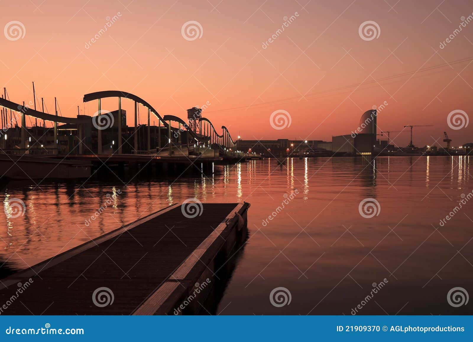 Barcelona sunrise stock photo. Image of early, barcelona - 21909370