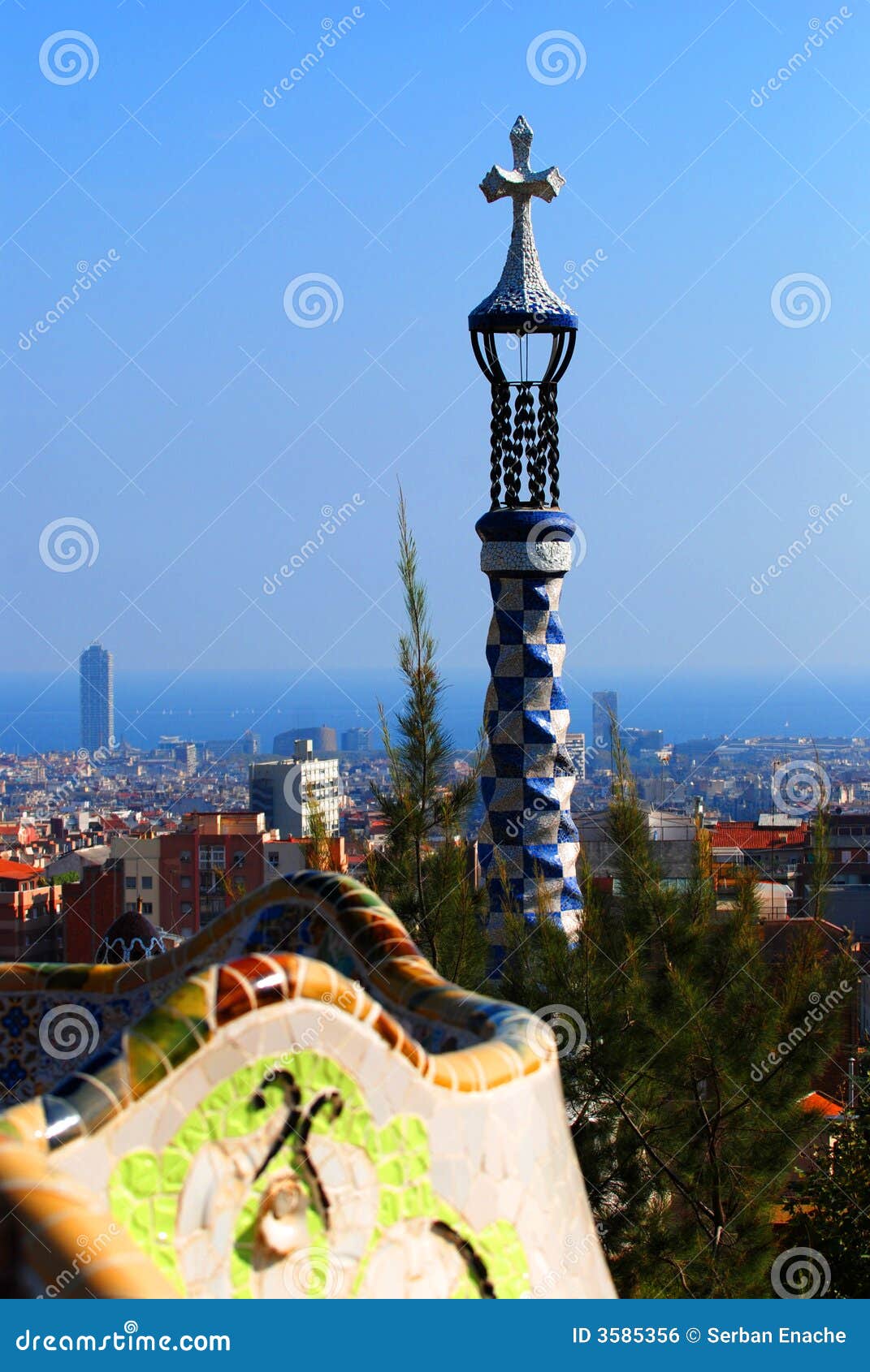 barcelona view from park guell
