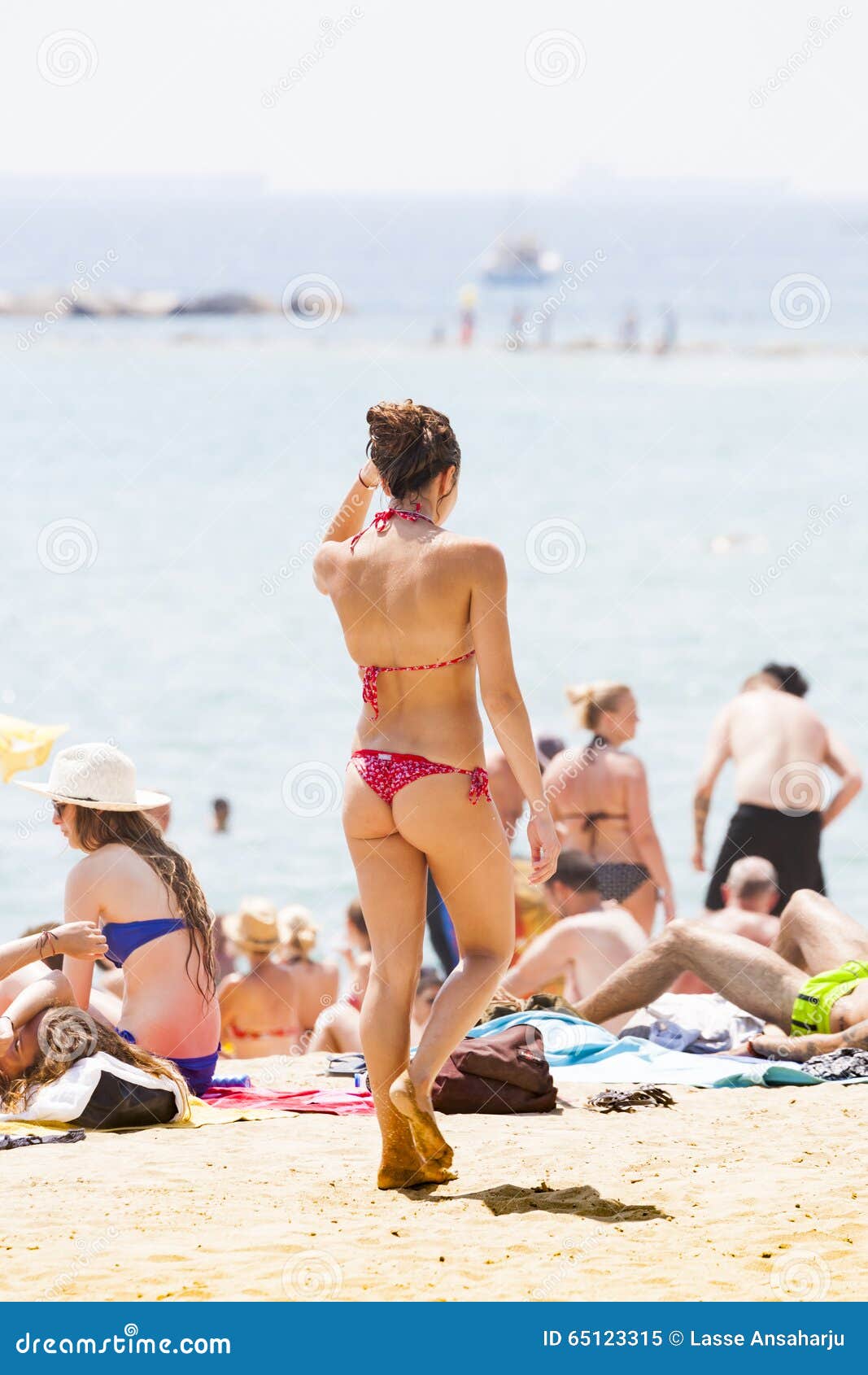 Walking Topless Beach