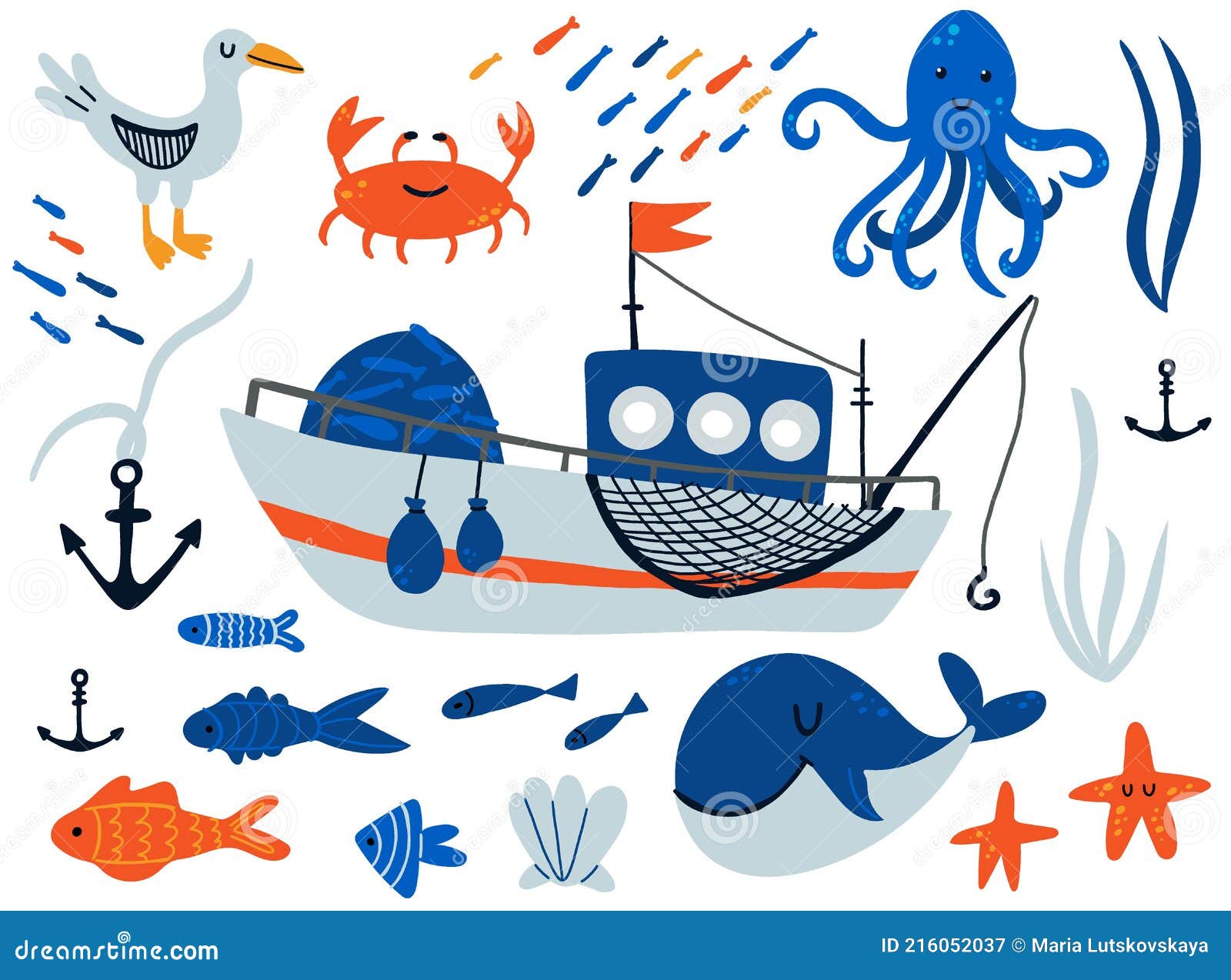 Barco De Pesca Y Animales Submarinos. Dibujos Animados Dibujado a Mano Vela Infantil Colección Agua Transporte Velero Y Peces Pulp Ilustración del Vector - Ilustración de verano, pesca: 216052037 Barco De Pesca Y Animales Submarinos. Dibujos Animados Dibujado a Mano Vela Infantil Colección Agua Transporte Velero Y Peces Pulp Ilustración del Vector - Ilustración de verano, pesca: 216052037