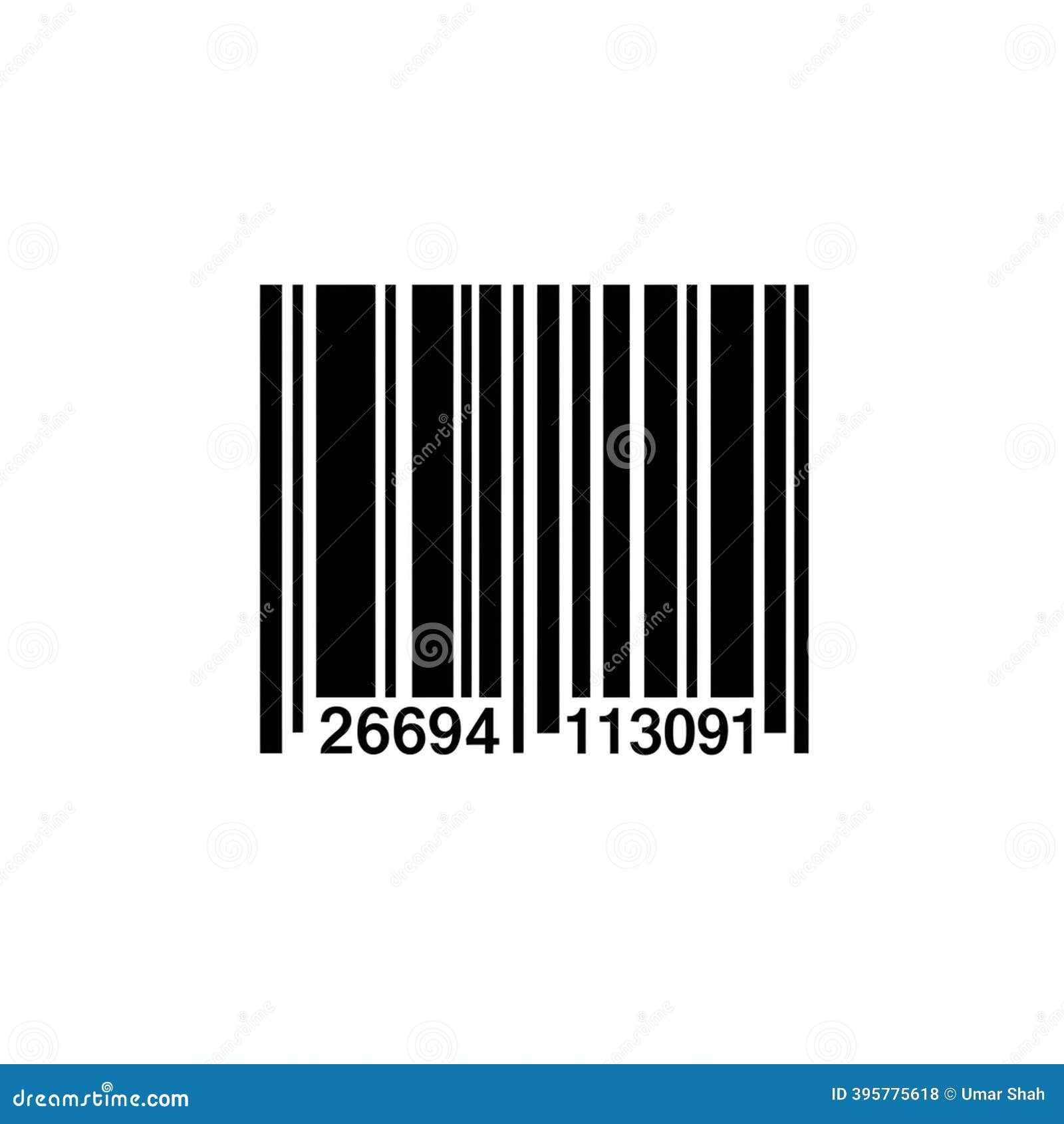 A Barcode Featuring a Series of Black Vertical Lines of Varying Widths on a  White Stock Illustration - Illustration of number, machinereadable:  395775618, image size:1600x1690