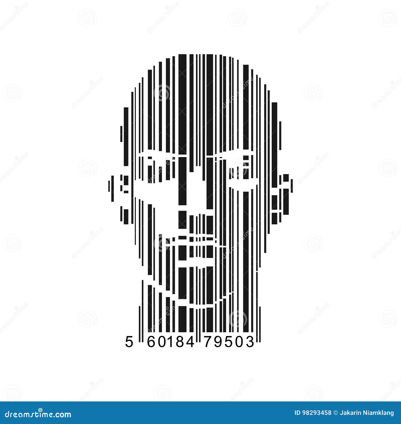 BarcodeGesicht vektor abbildung. Illustration von code 98293458