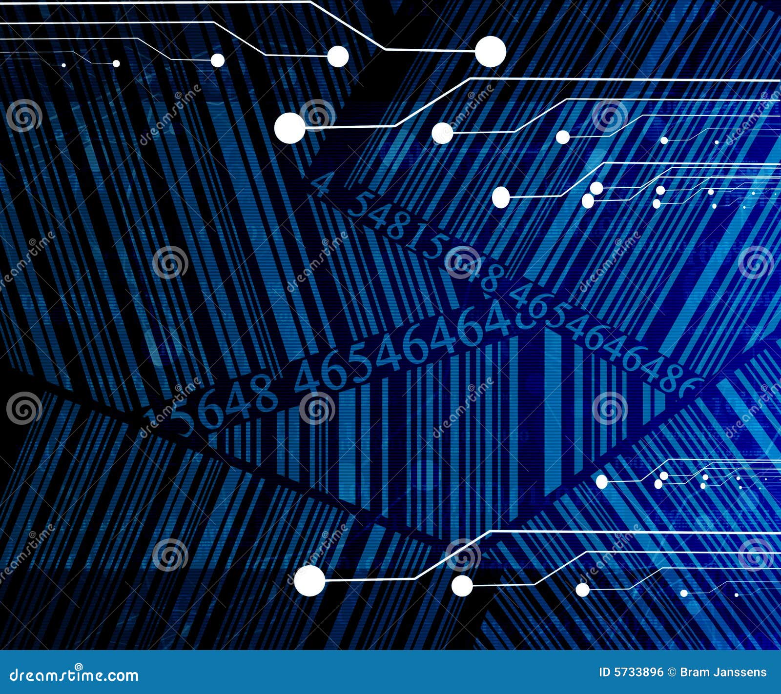 Barcode with Integrated Circuitry Stock Illustration Illustration of