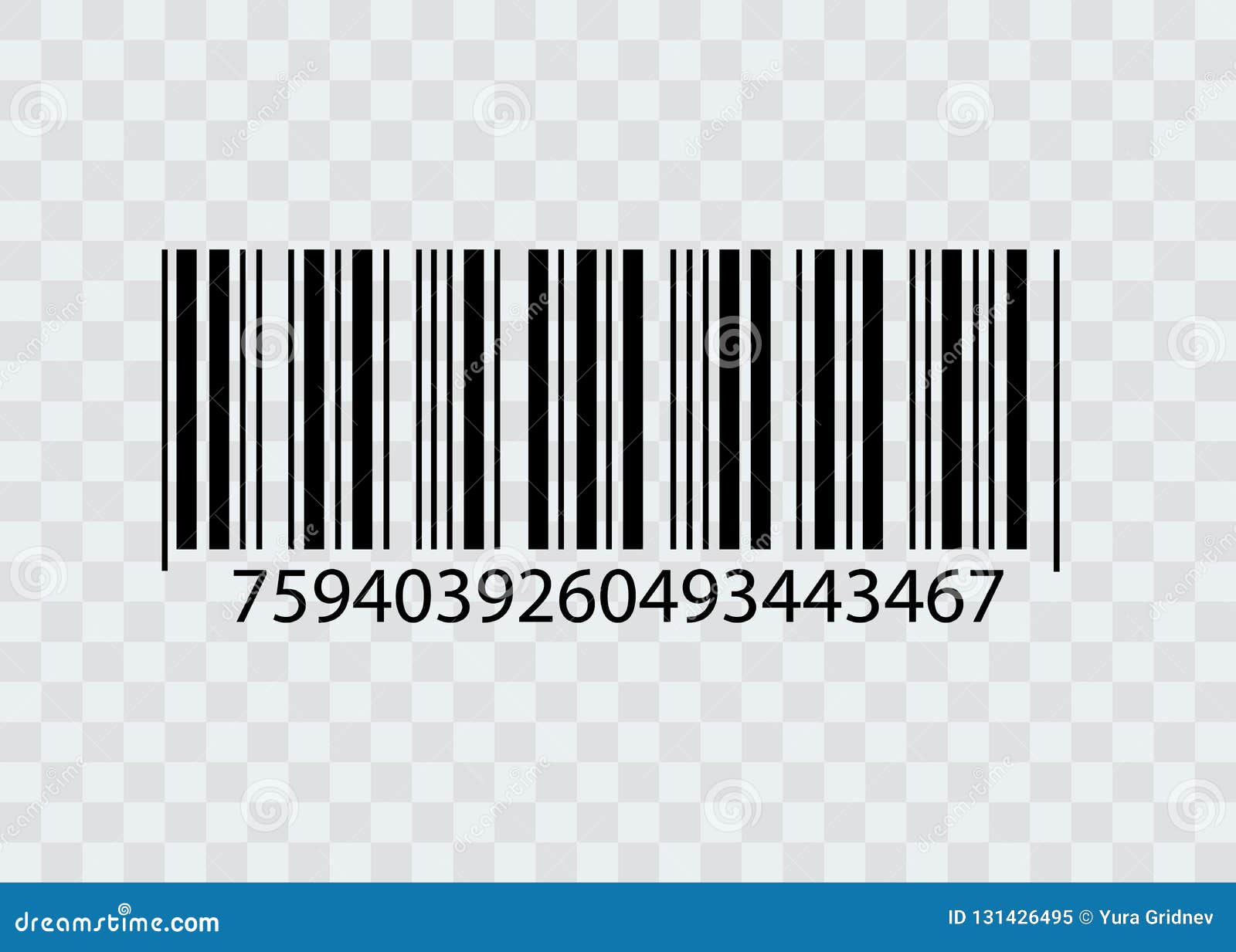 Barcode Isolated on Transparent Background. Vector Icon Stock Vector -  Illustration of icon, black: 131426495