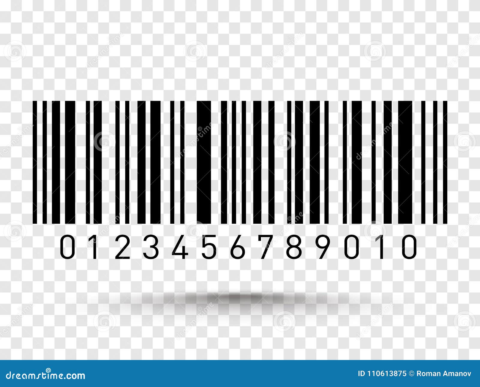 Barcode Isolated on Transparent Background. Vector Icon Stock Vector -  Illustration of distribution, scanner: 110613875