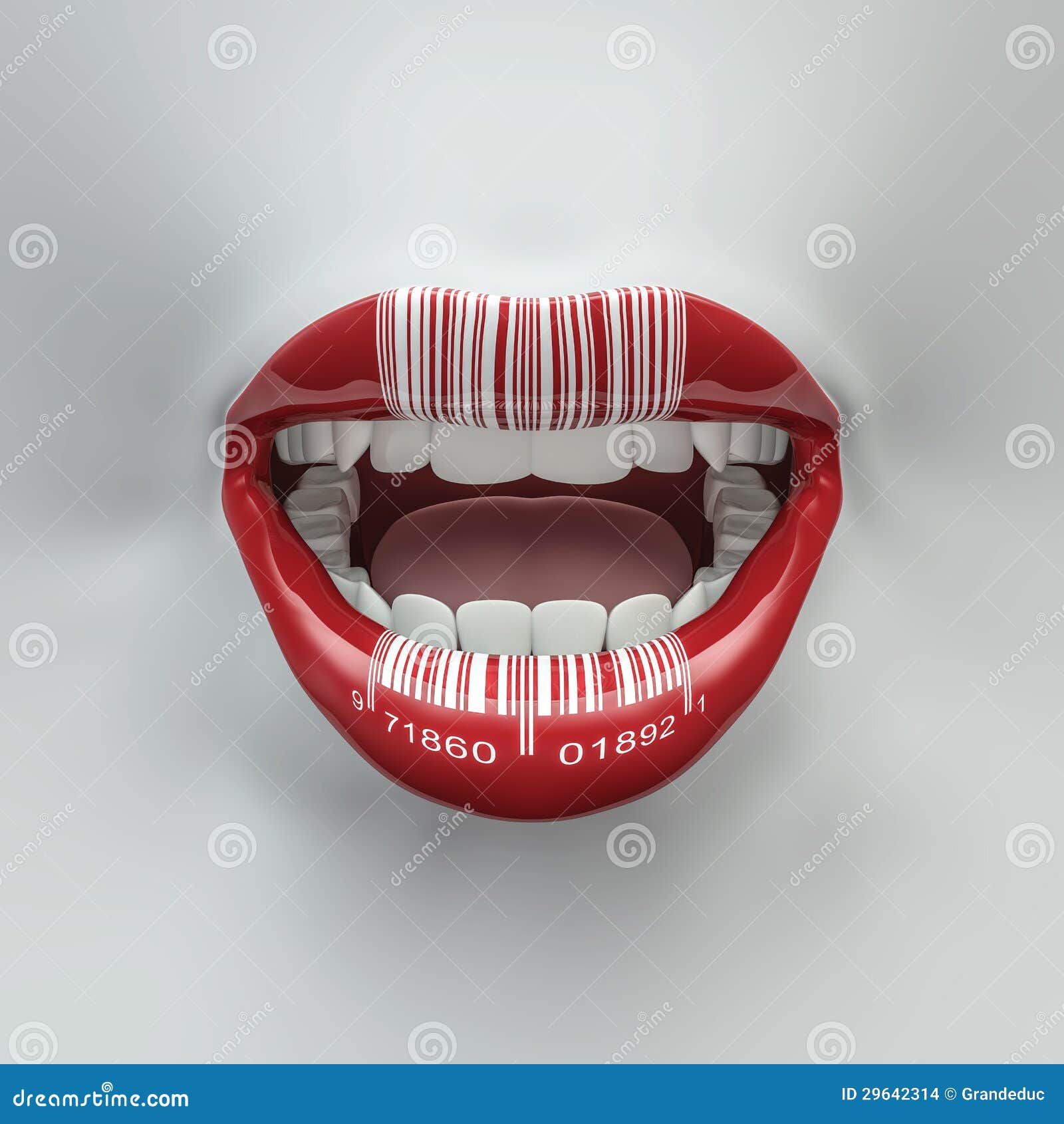 Barcode lips stock illustration. Illustration of line 29642314