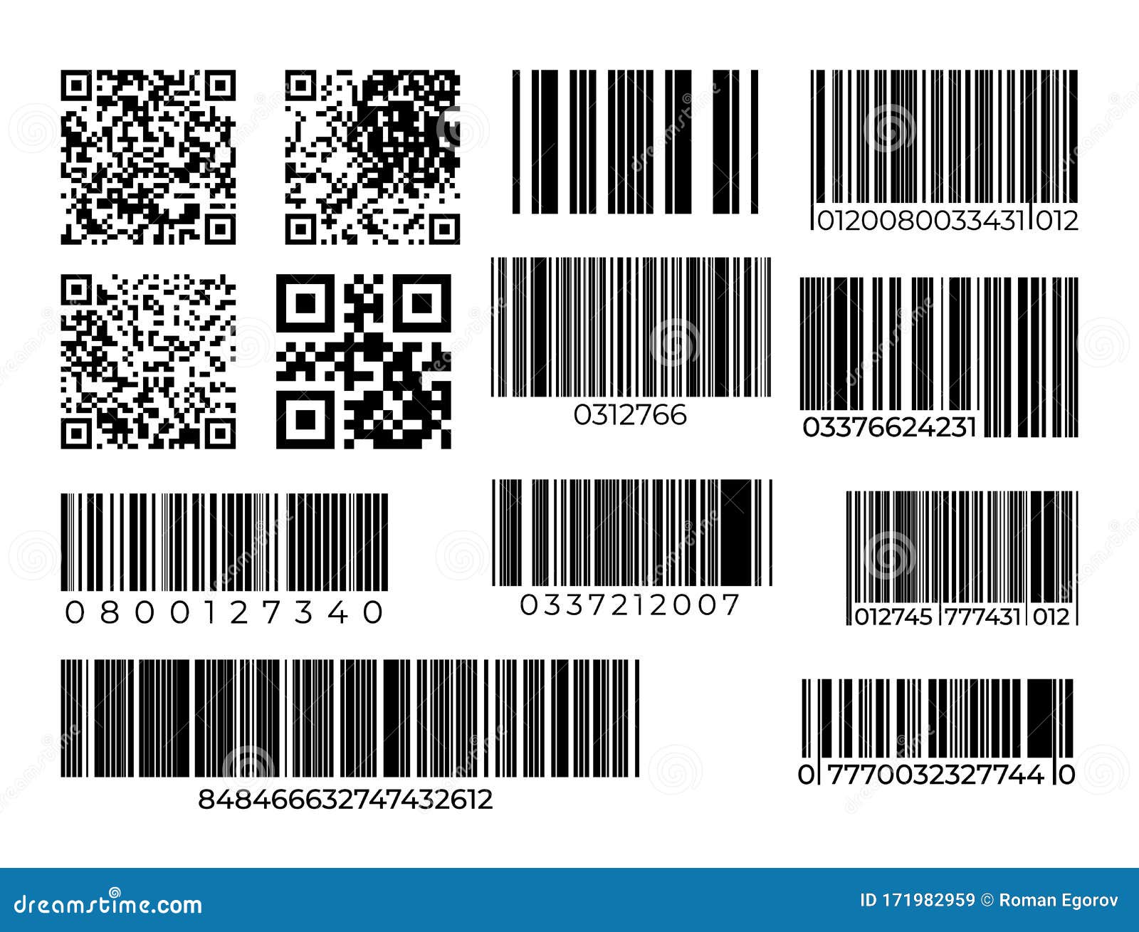 Barcode icon template item scan mark Royalty Free Vector