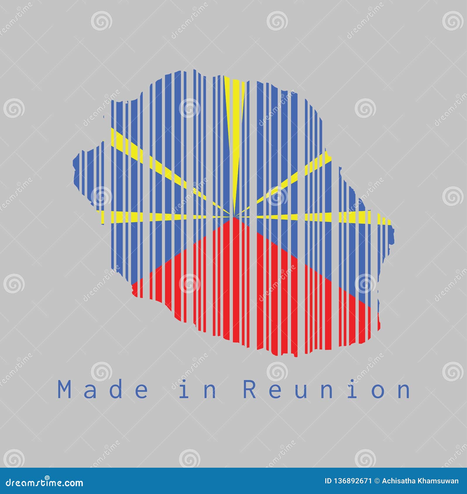 Barcode Set The Shape To Reunion Map Outline And The Color Of Reunion Flag On Grey Background Stock Vector Illustration Of Nation France Barcode Set The Shape To Reunion Map Outline And The Color Of Reunion Flag On Grey Background Stock Vector Illustration Of Nation France