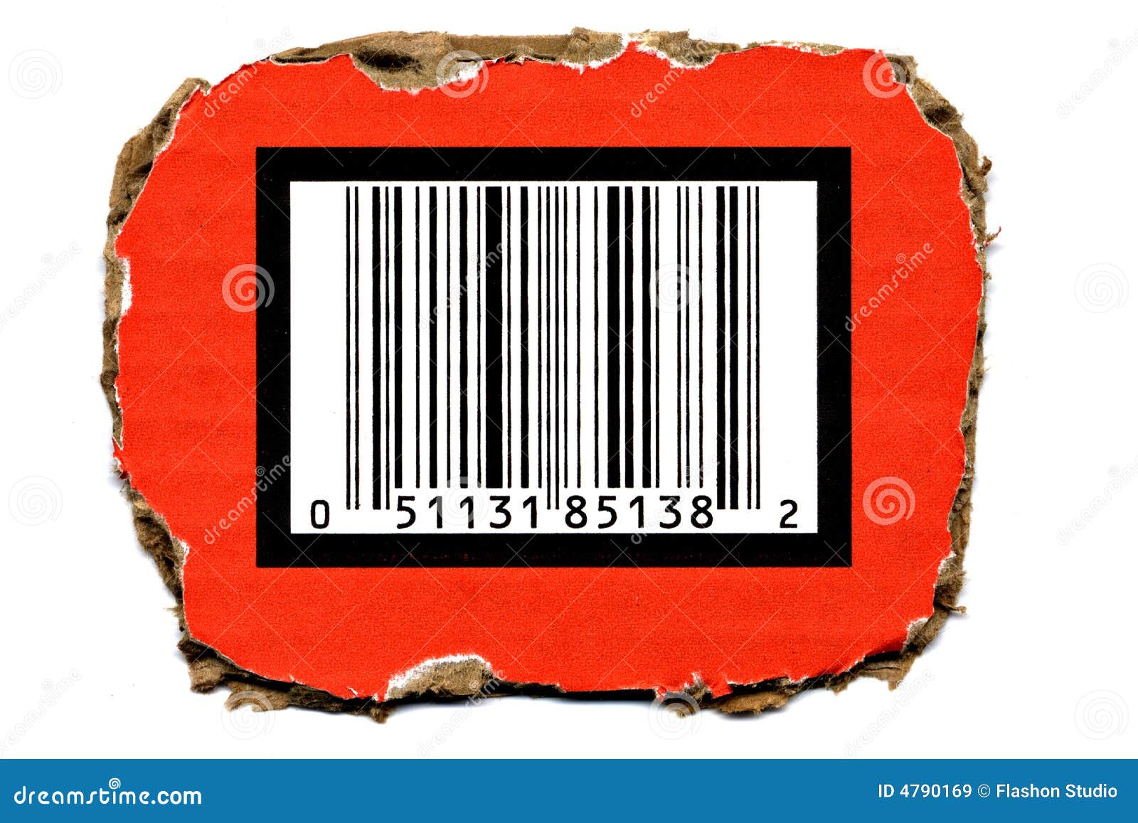 Blank Price Tag with Fake Bar Code Stock Image - Image of cardboard, macro:  5410463