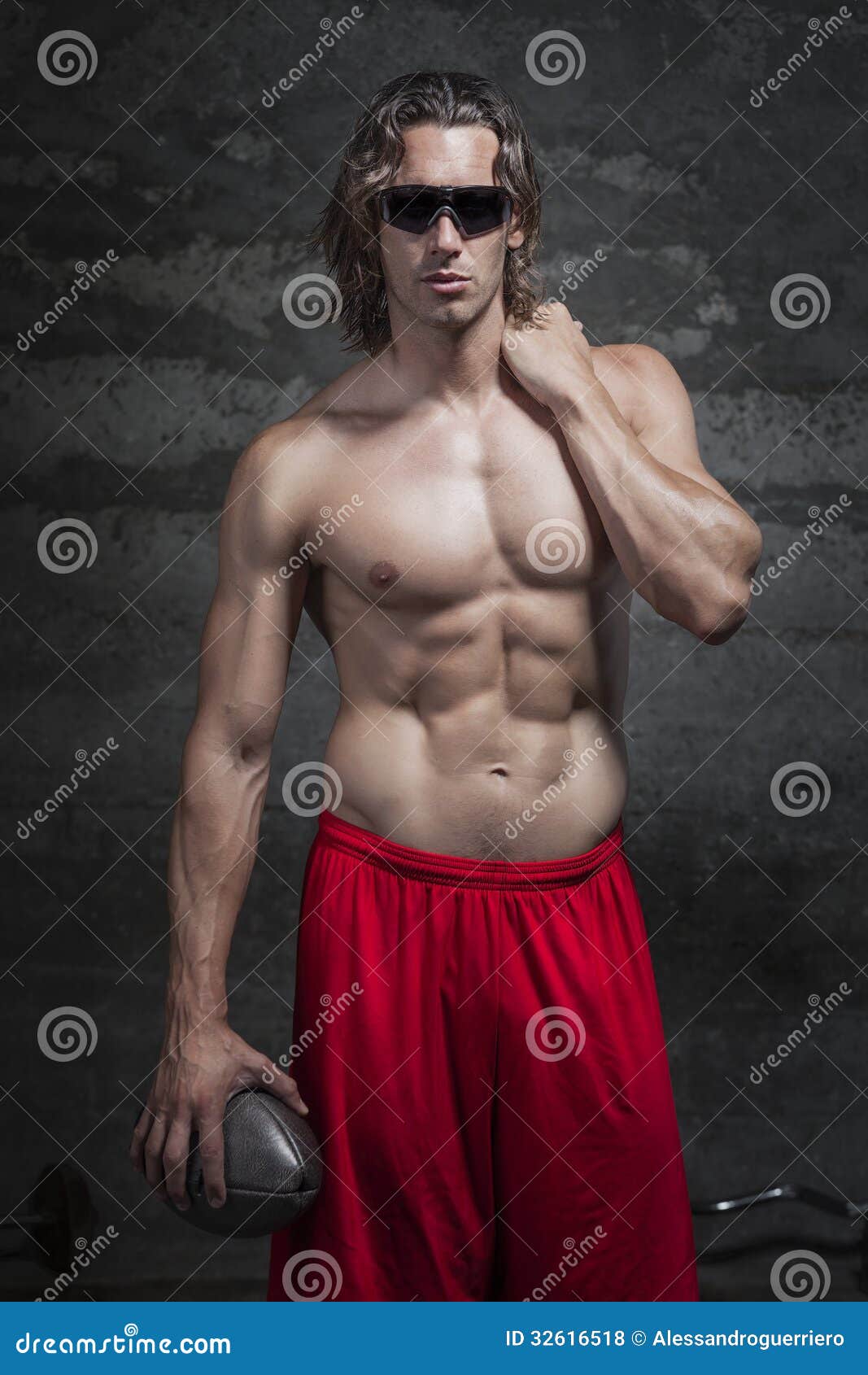 Bare Chested Muscle Man Royalty Free Stock Photos - Image 