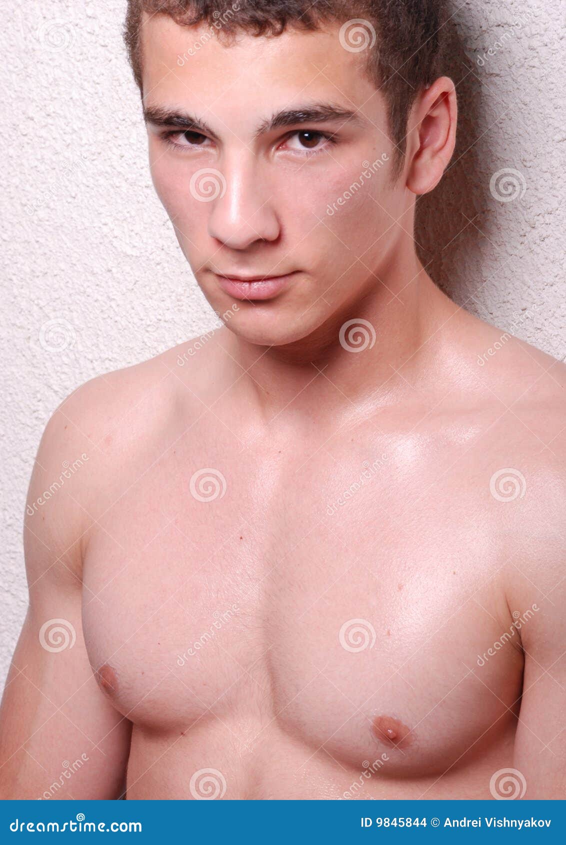 Bare chested young man stock photo. Image of model, muscularity 9845844