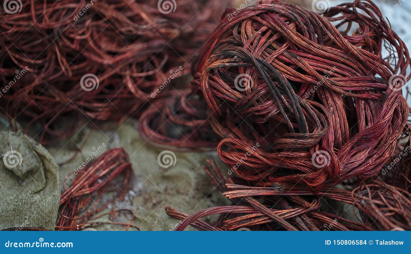 Bare Copper Wires In A Junction Box Stock Image