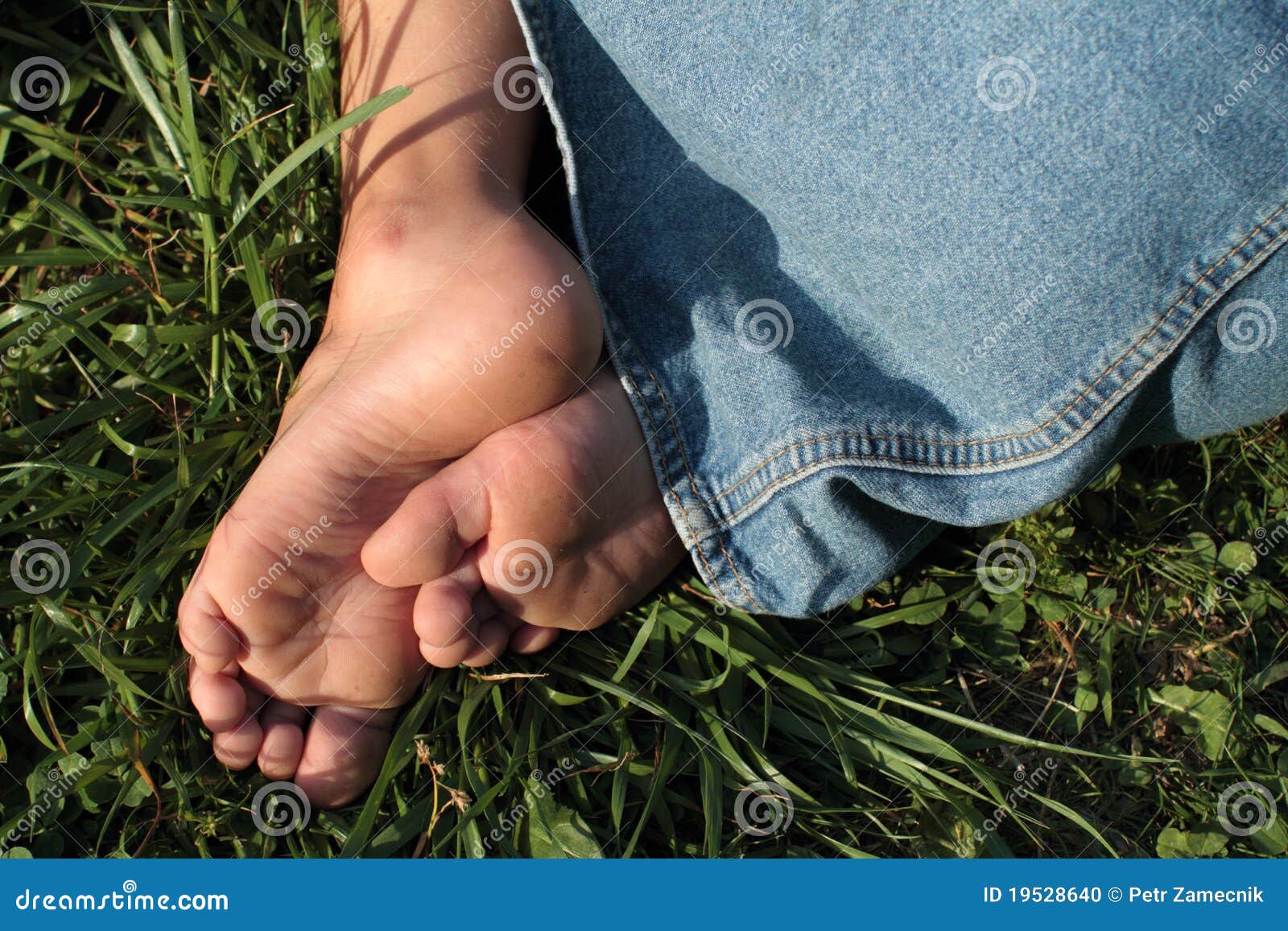 bare feet of a little girl