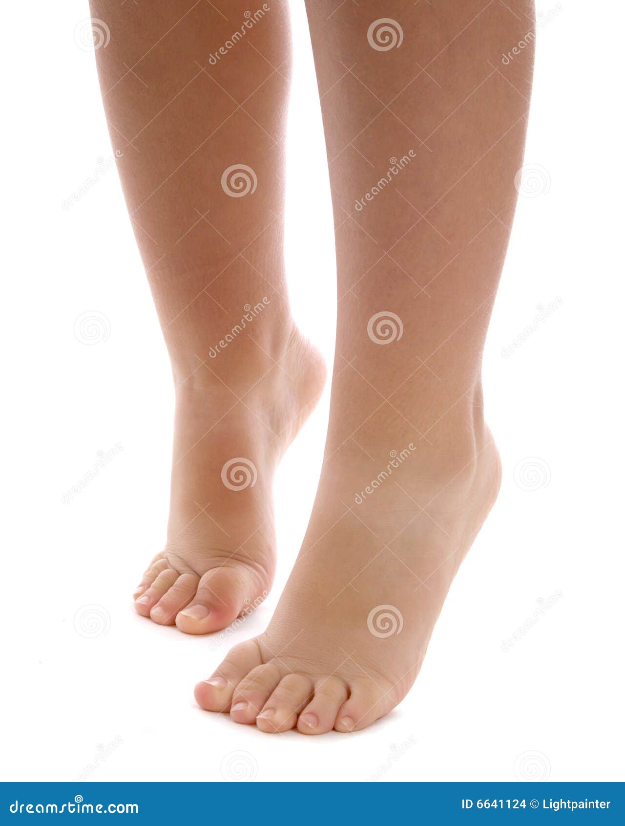 bare legs and feet of child