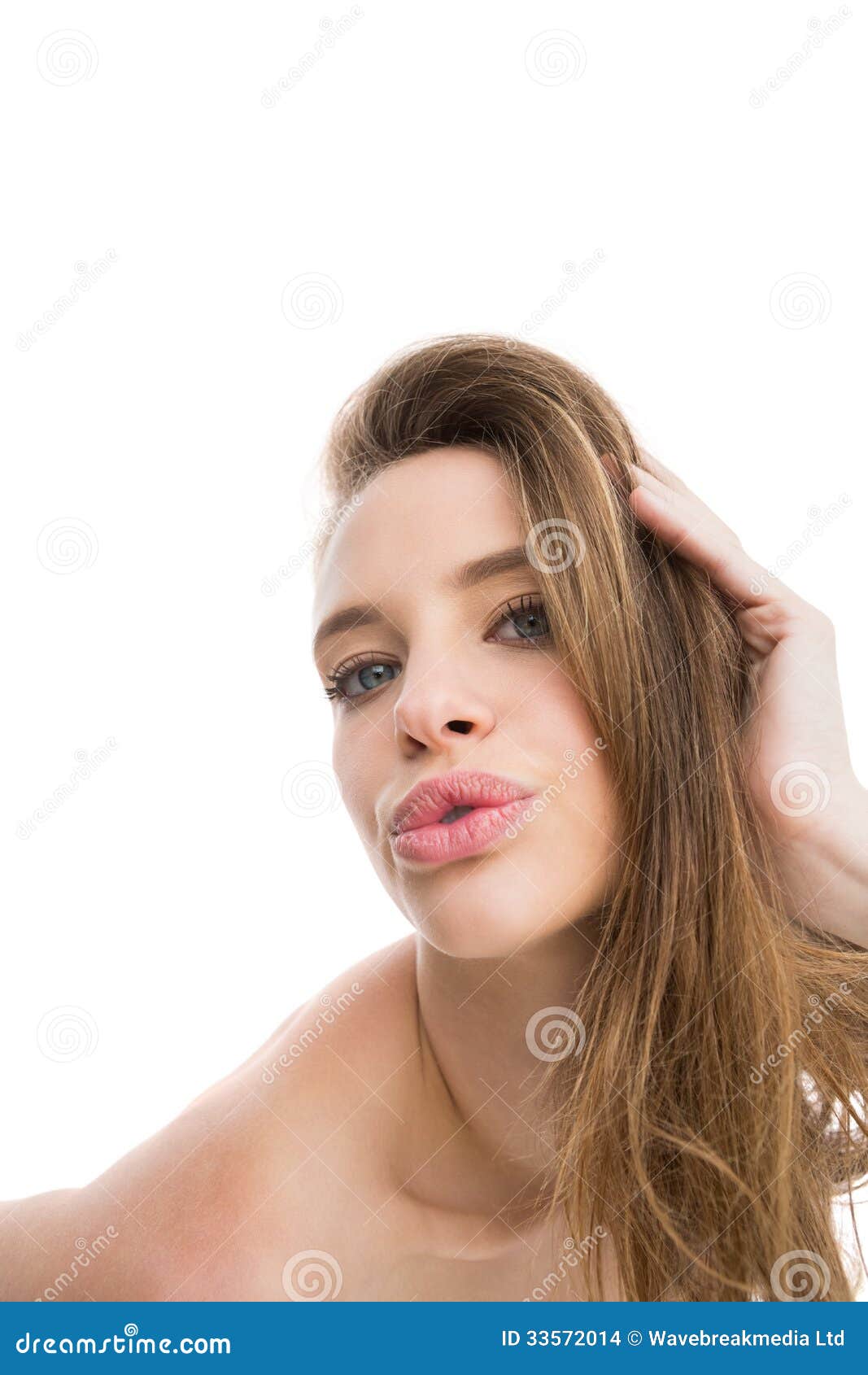 Bare Natural Woman Giving A Kiss To Camera Stock Photo Image Of